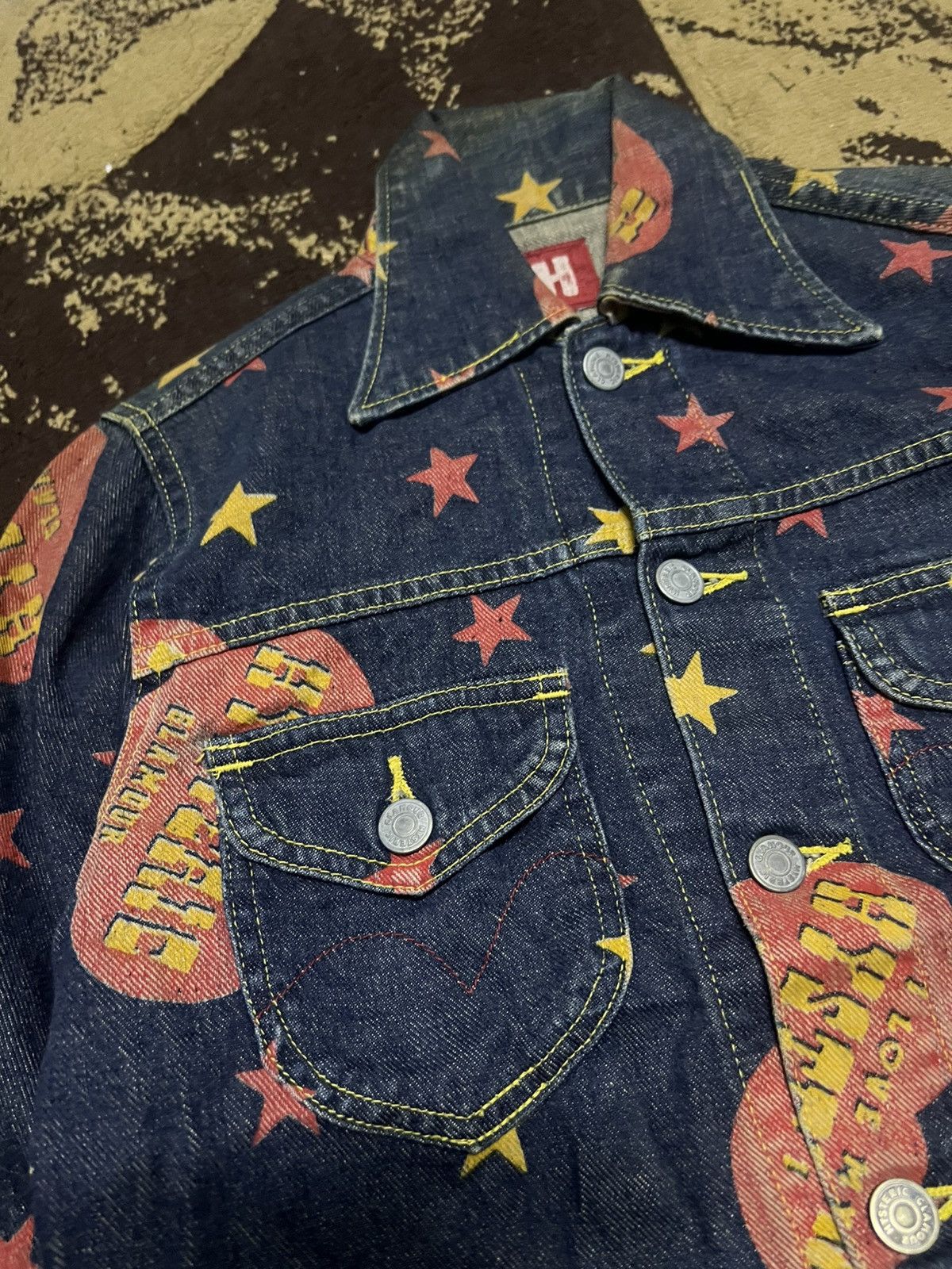 Hysteric Glamour Hysteric Glamour All-Over Print Denim Jacket Size US XXS / EU 40 - 8 Thumbnail