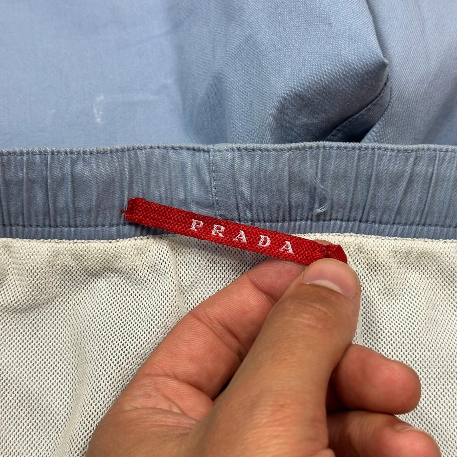 Prada Prada Sport 2008 Baby Blue Cotton Swim Shorts - M/L Size US 34 / EU 50 - 5 Thumbnail