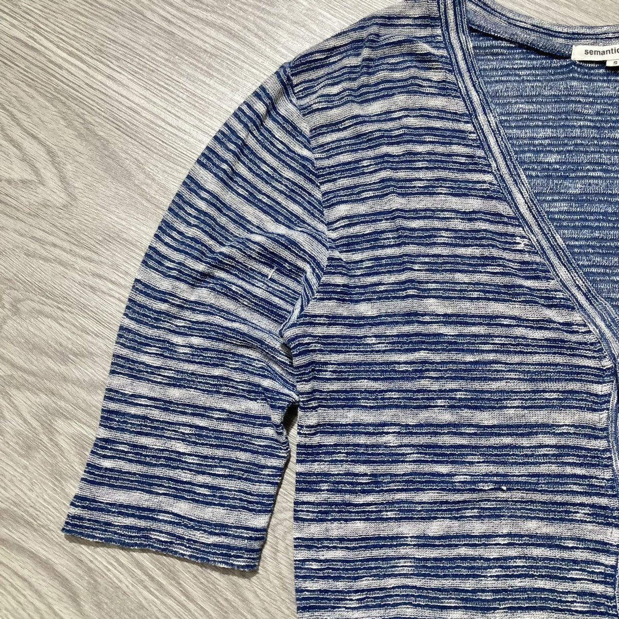 Japanese Brand 2000s Semanticdesign Knitted Cardigan Striped Lgb Style Size US S / EU 44-46 / 1 - 5 Thumbnail