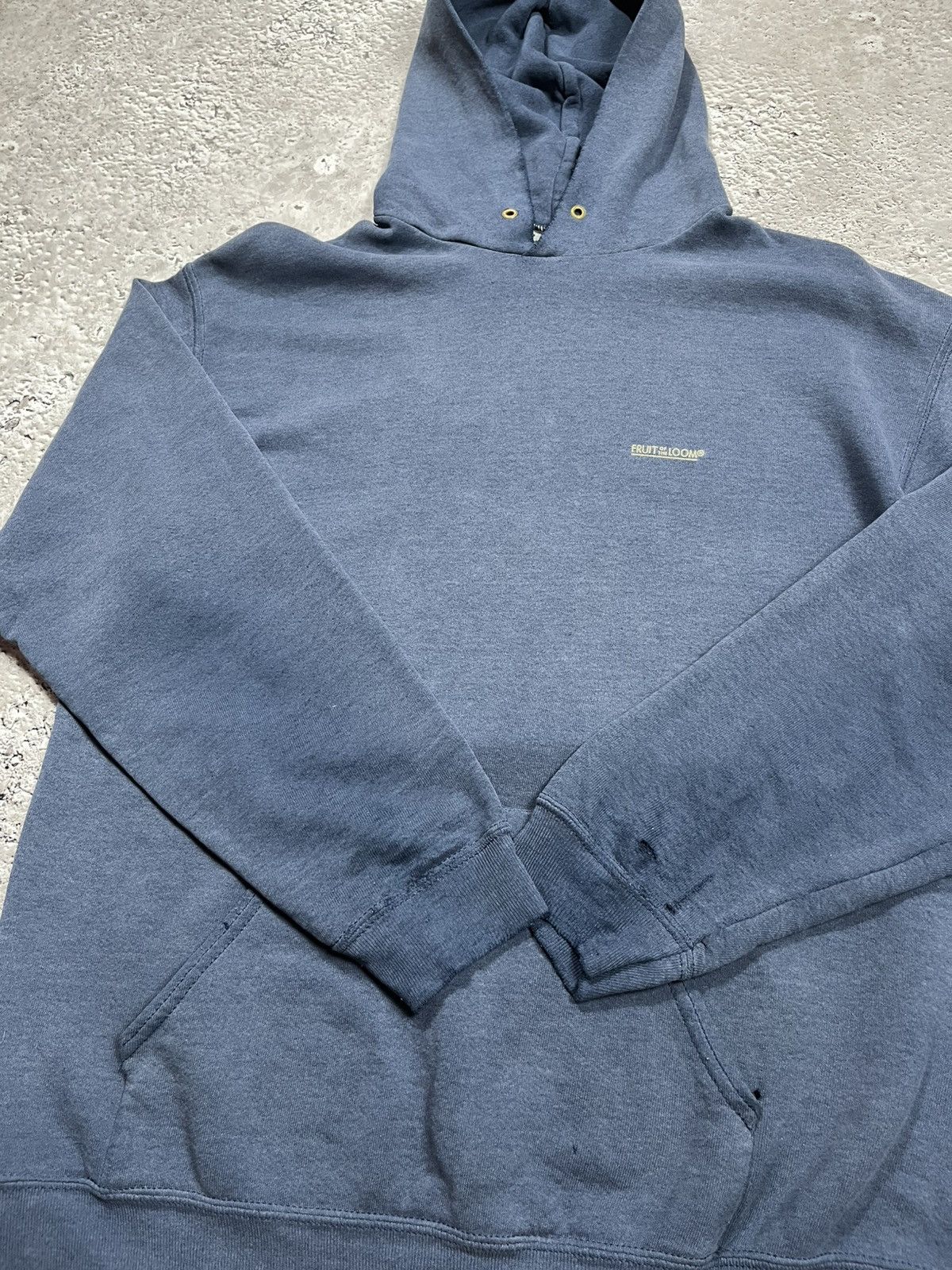 Fruit Of The Loom Distressed Baggy Blank Fruit of the Loom Hoodie Sweatshirt Size US L / EU 52-54 / 3 - 7 Thumbnail