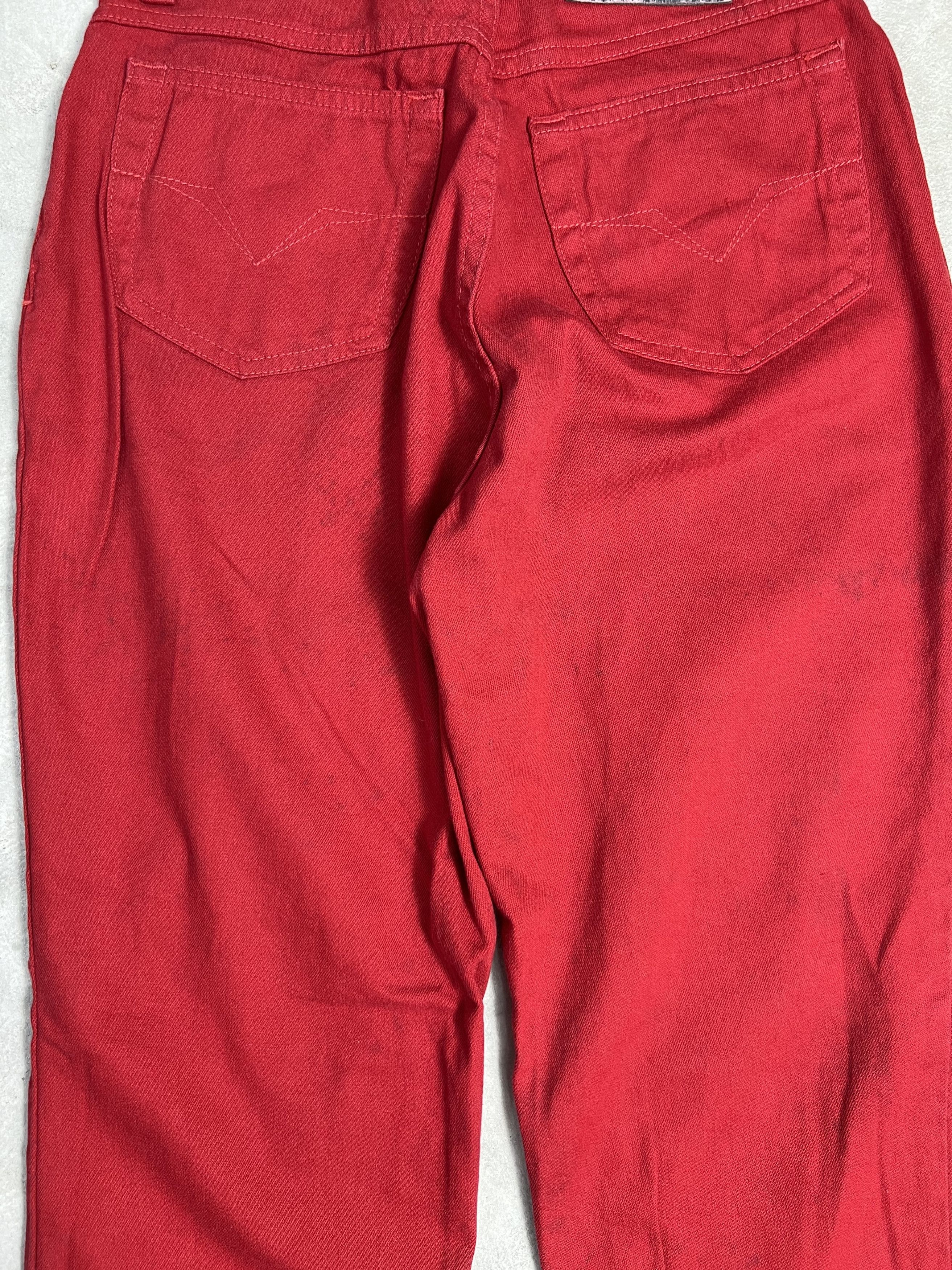 Versace Jeans Couture VERSACE Jeans Couture Red Denim GTMPT379 Size 26" / US 2 / IT 38 - 4 Thumbnail