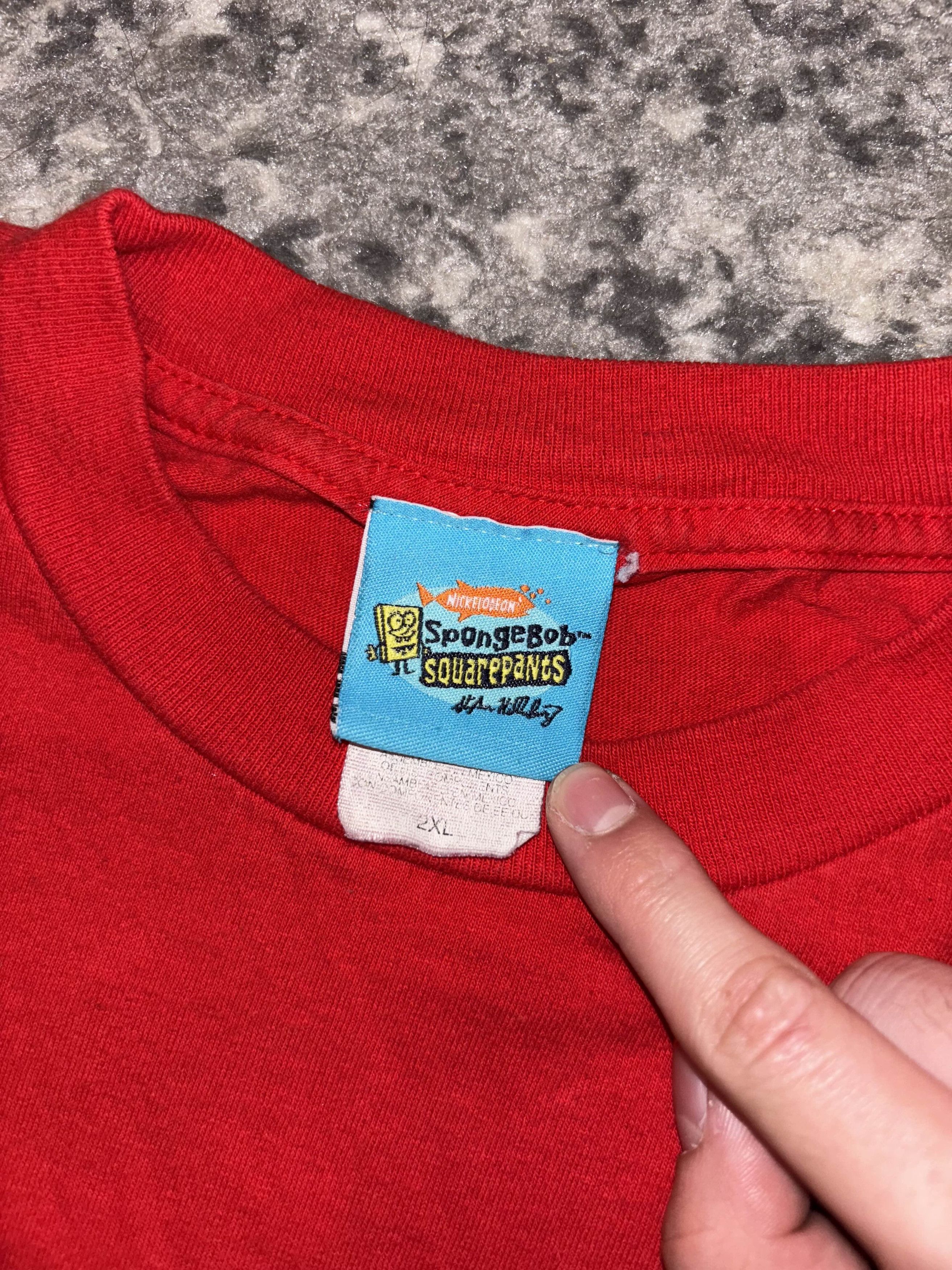 Nickelodeon 2002 Spongebob Squarepant Christmas Promo Shirt Size US XXL / EU 58 / 5 - 5 Thumbnail