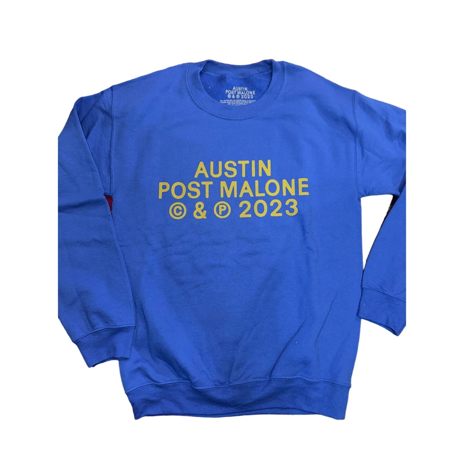 Post Malone Blue Tour Crewneck …I'd Be Crying Tour