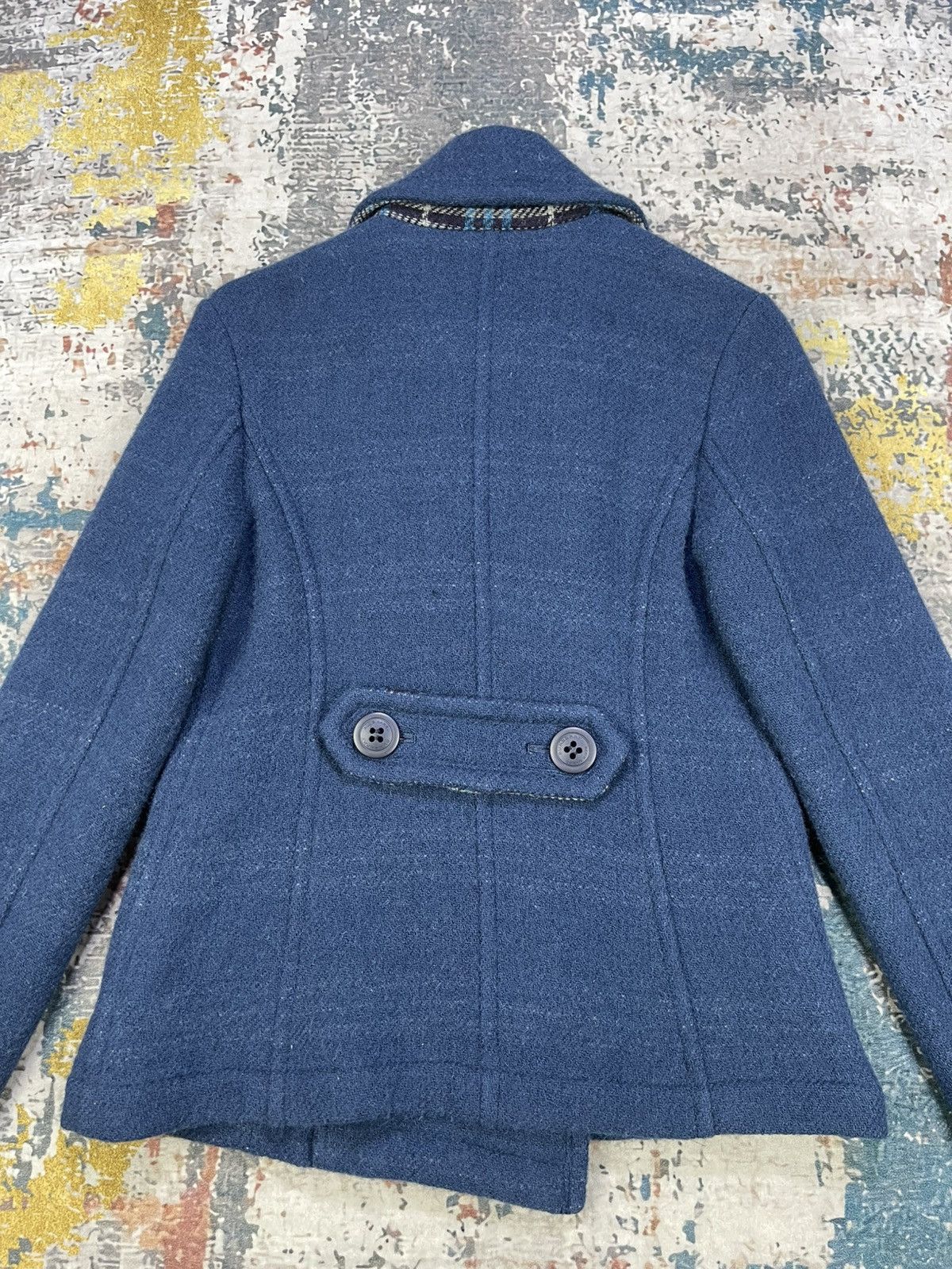Burberry Burberry Blue Label Checked Double Breasted Peacoat Size XS / US 0-2 / IT 36-38 - 4 Thumbnail