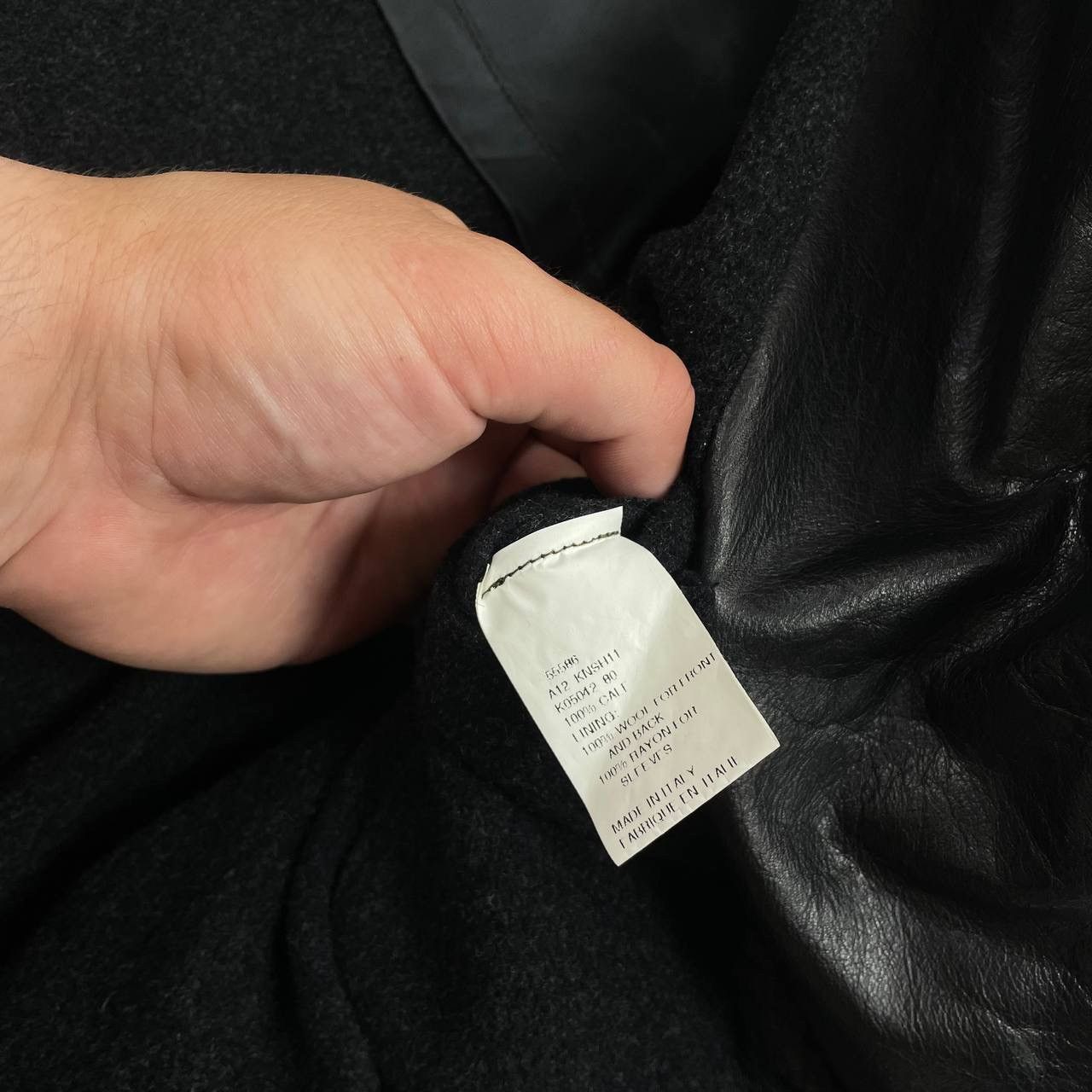 Kenzo Vintage Kenzo Homme Mid-Length Calf Leather Jacket Black L Size US L / EU 52-54 / 3 - 6 Thumbnail