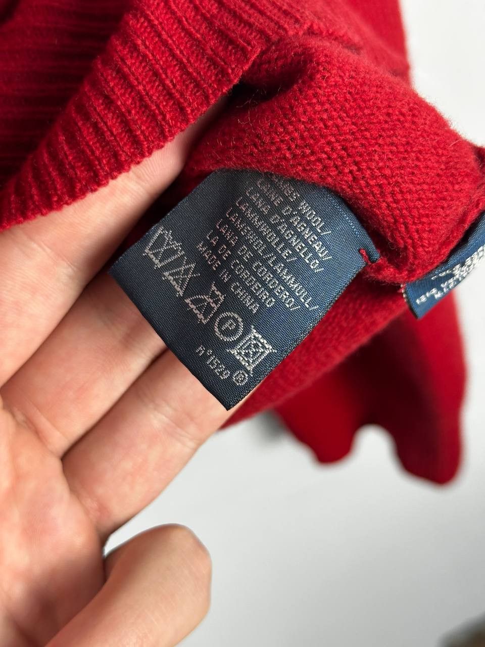 Polo Ralph Lauren × Ralph Lauren × Vintage Vintage Polo Ralph Lauren Lambs Wool Red Sweater Size US XXL / EU 58 / 5 - 8 Thumbnail