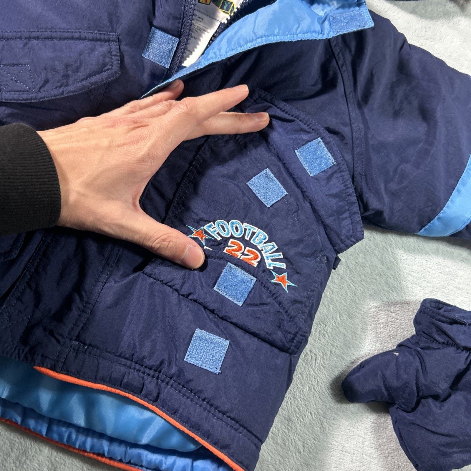 Patagonia Y2k 2000s Fur Hood Jacket 18M Toddler Youth Boys Puff Hoodie Size US XXS / EU 40 - 8 Thumbnail