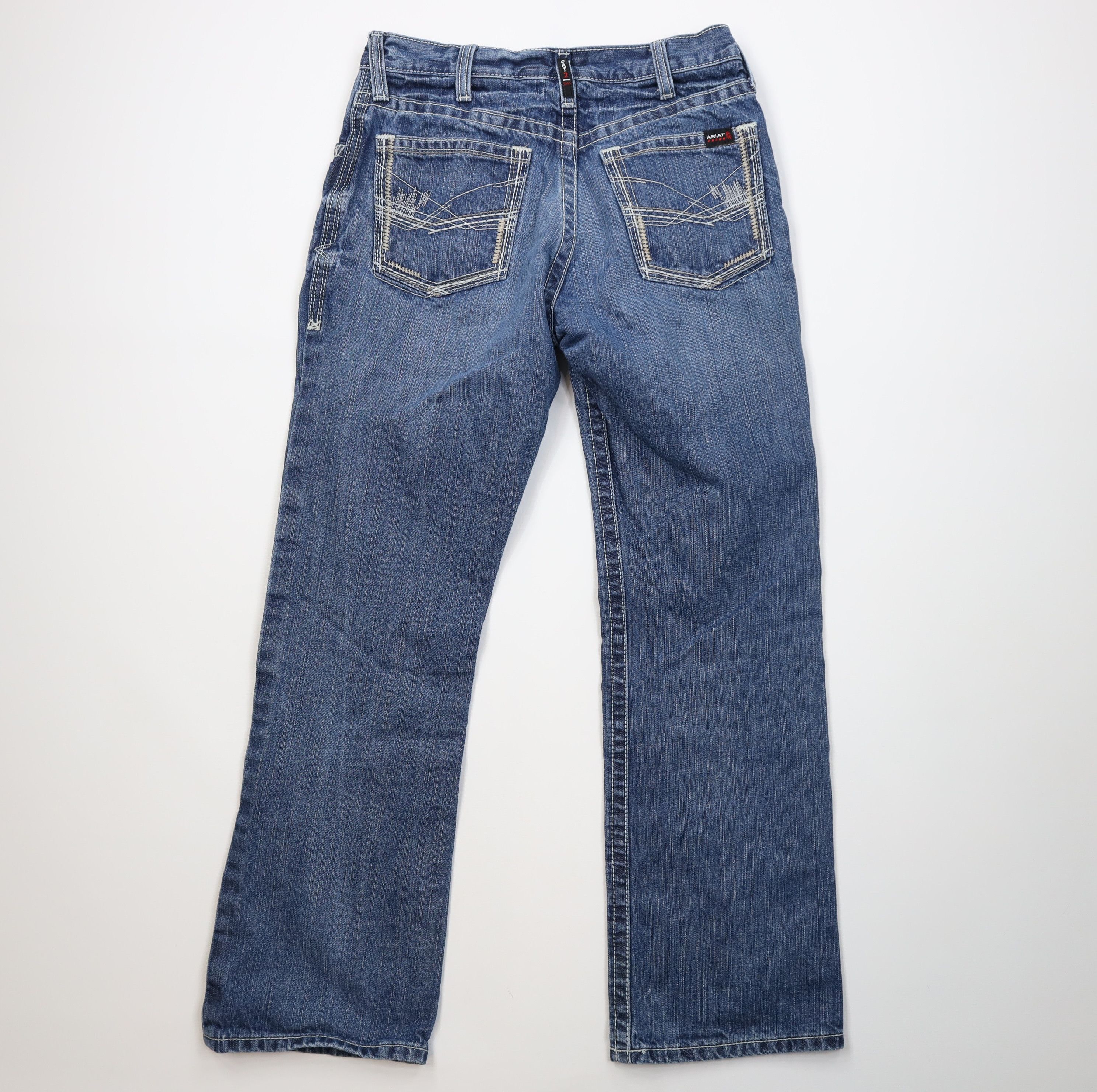 Ariat Ariat FR M4 Relaxed Fit Bootcut Denim Jeans Blue Workwear Size US 32 / EU 48 - 12 Thumbnail