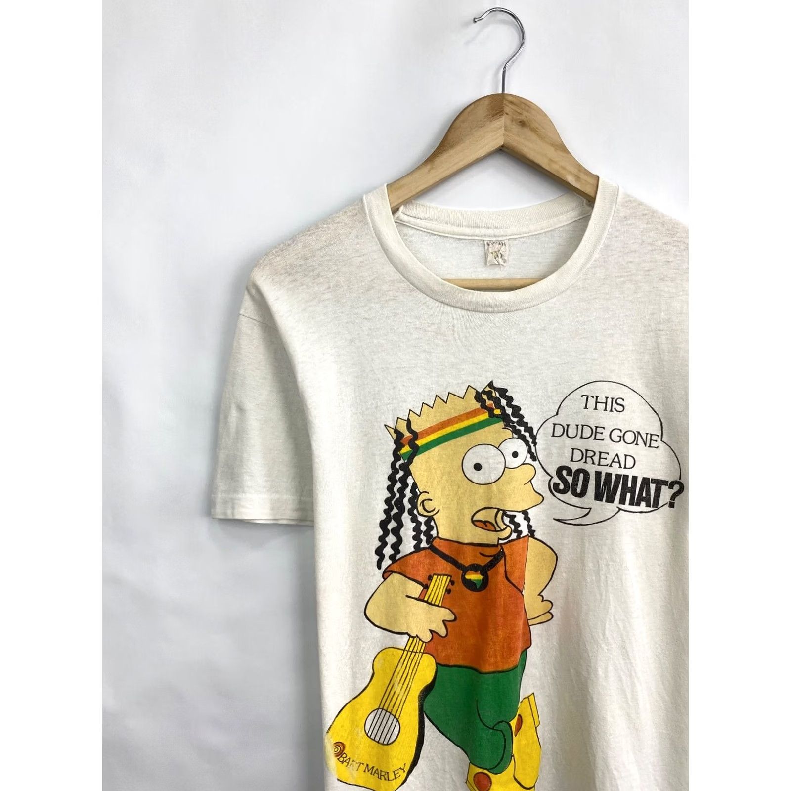 Fruit Of The Loom Vintage Bart Marley The Simpsons T-Shirt S White Mens 80s 90s Art Lisa Groening Signatures Shirts Size US S / EU 44-46 / 1 - 3 Thumbnail