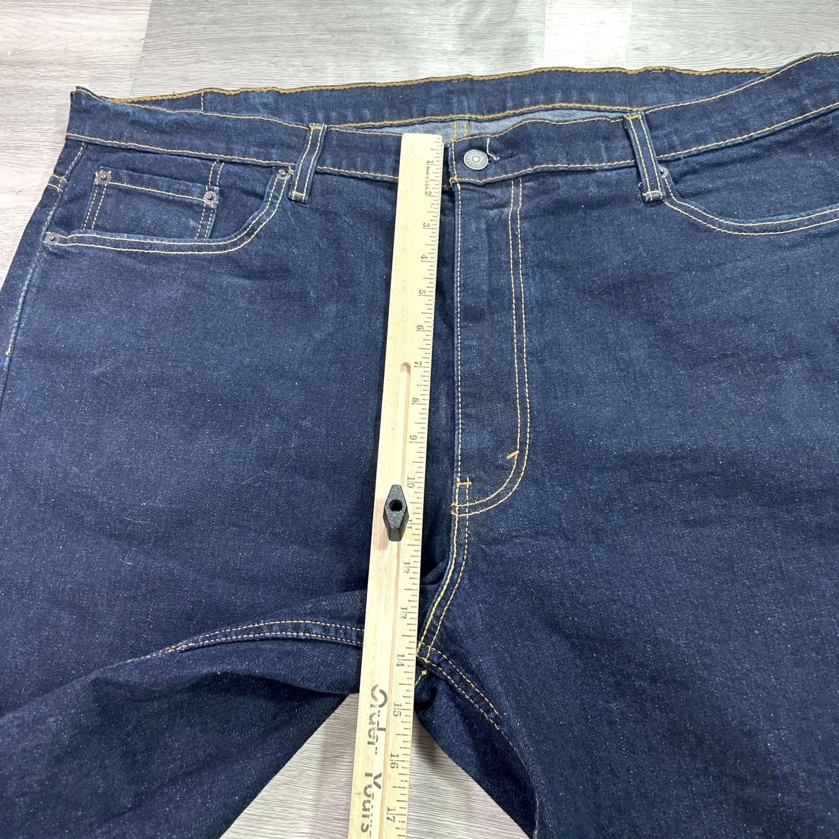 Levi's Levi's 550 Relaxed Jeans Mens W44 L29 Blue Denim Dark Wash Stretch Tapered 550 Jeans Size US 39 - 7 Thumbnail