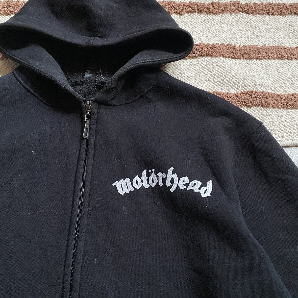 Band Tees VINTAGE MOTORHEAD ROCK BAND BASTARDS PRINT ZIP HOODIE Size US L / EU 52-54 / 3 - 3 Thumbnail