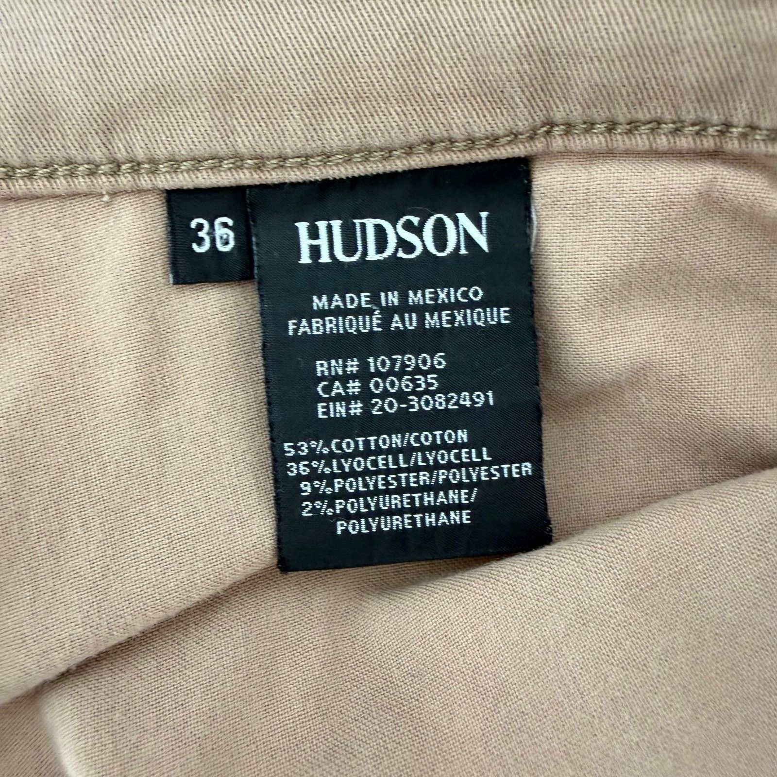 Hudson Hudson Tan Blake Slim Straight Zip Fly Jeans Sz 36 Size US 36 / EU 52 - 2 Thumbnail