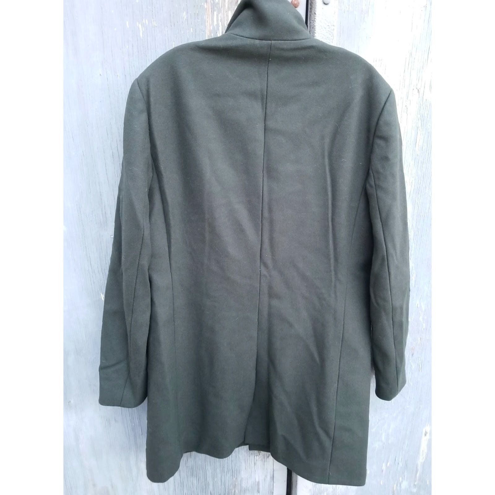 Club Monaco VINTAGE Club Monaco Wool Top coat Mens' Green Funnel Neck Jacket 40 Green Wool Zipper Pockets Single-Breasted Dry Clean Only Limited MSRP 398 Size US L / EU 52-54 / 3 - 3 Thumbnail
