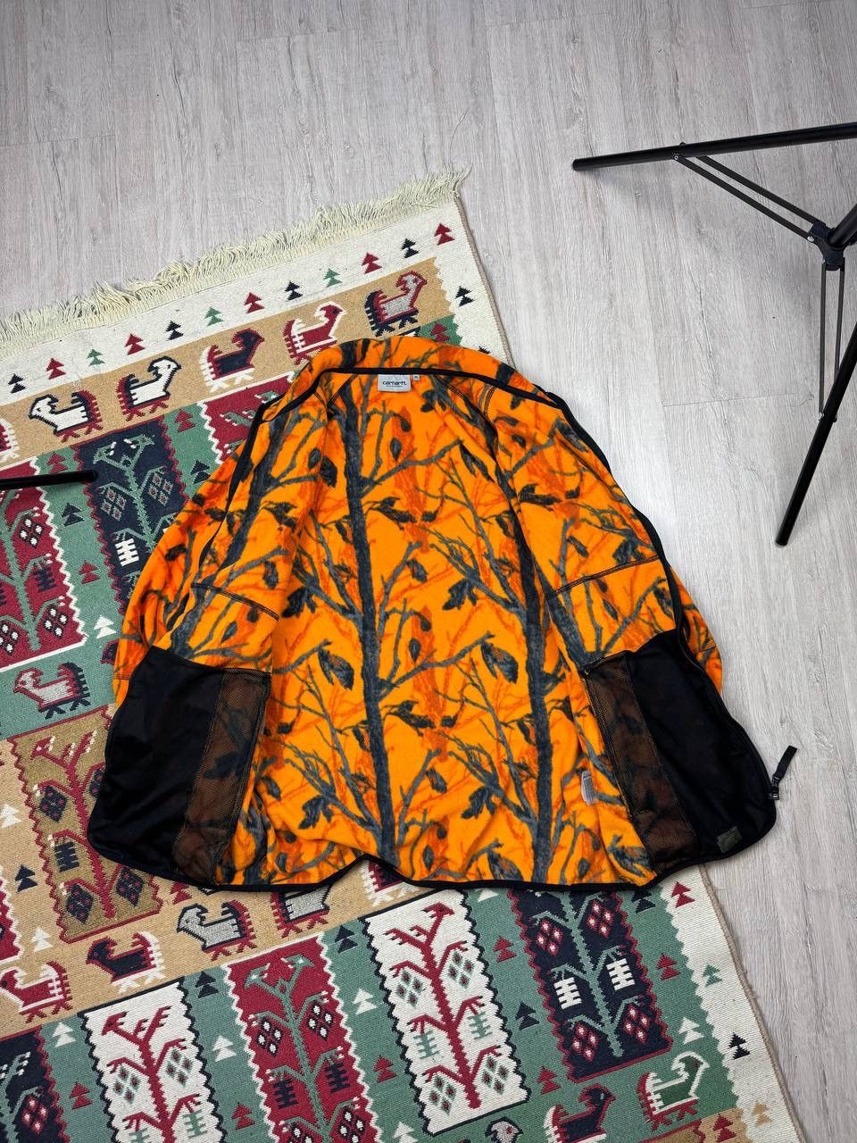 Carhartt × Japanese Brand RARE Carhartt Real Tree Fleece Y2K Orange Suits Size 34R - 22 Thumbnail