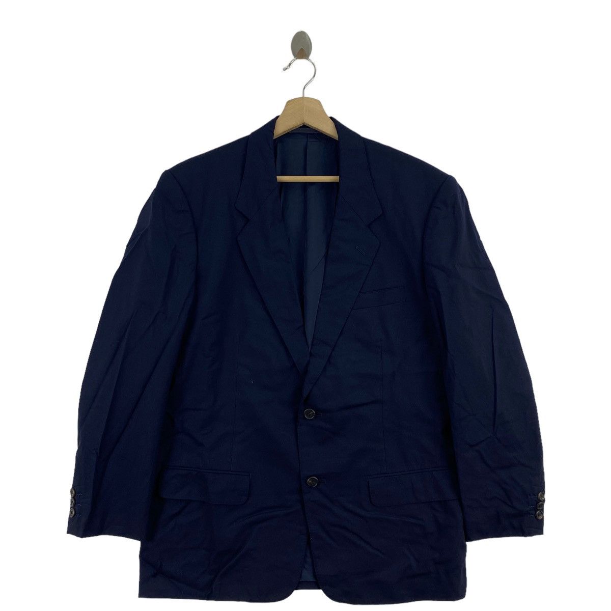 Yohji Yamamoto Ys For Men By YOHJI YAMAMOTO Japan Plain Navy Blazer Coat Size US M / EU 48-50 / 2 - 1 Thumbnail