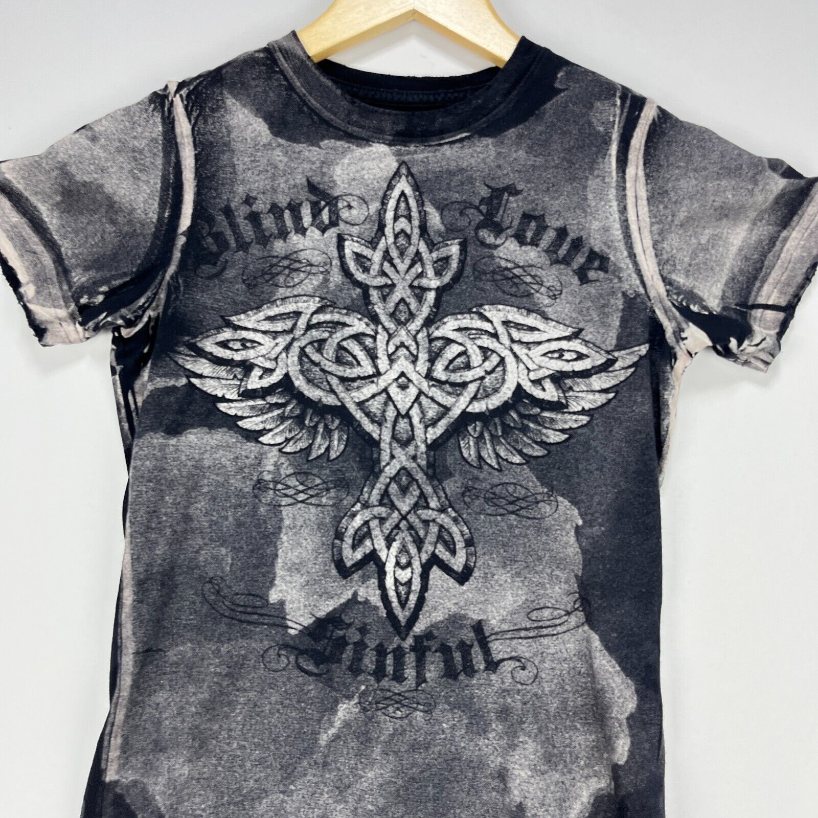 Affliction × Vintage Vintage Y2K Affliction Sinful T Shirt Small Women's Size S / US 4 / IT 40 - 2 Thumbnail