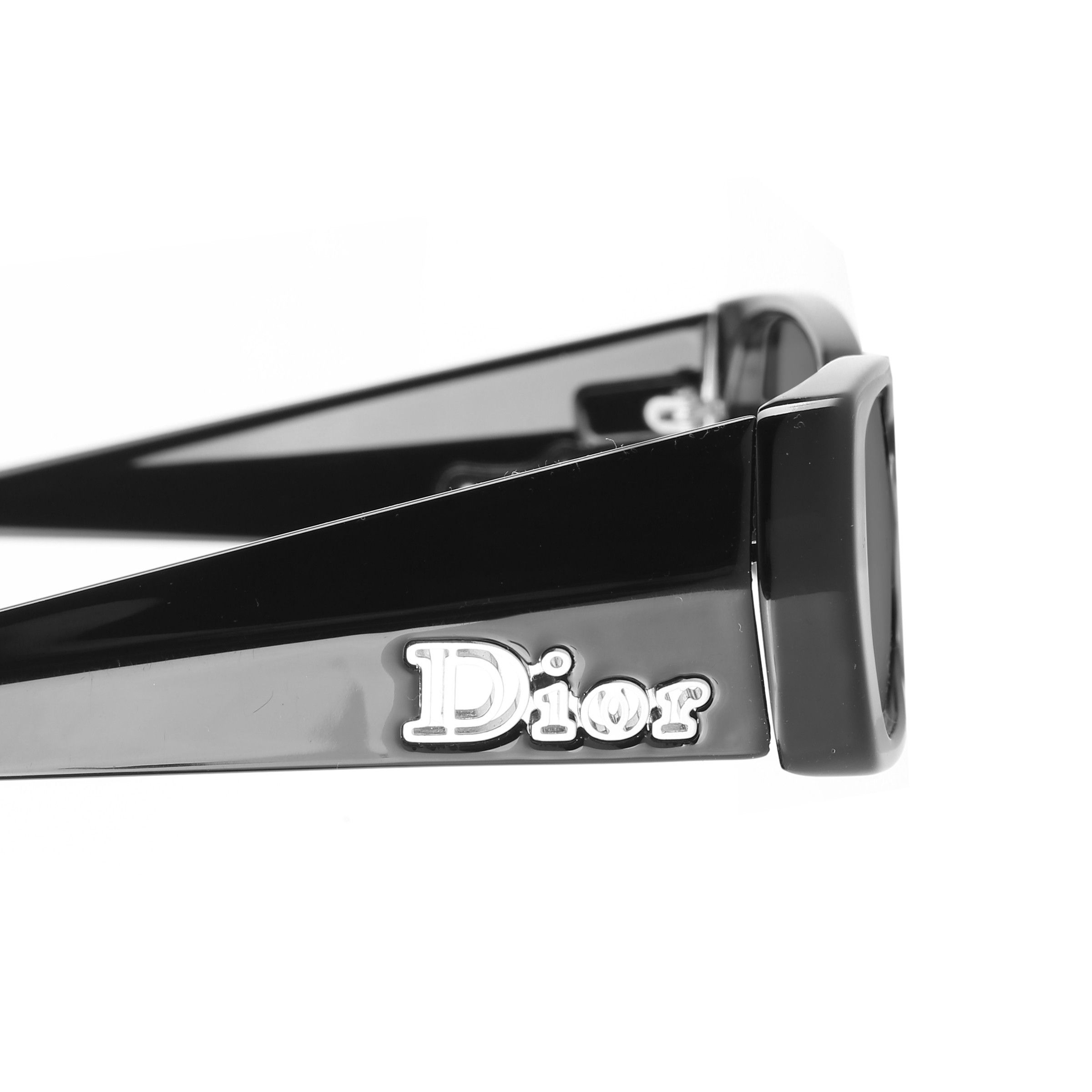 Dior Christian Dior '00s Black Wide Plastic Frame Sunglasses Blk Size ONE SIZE - 2 Thumbnail