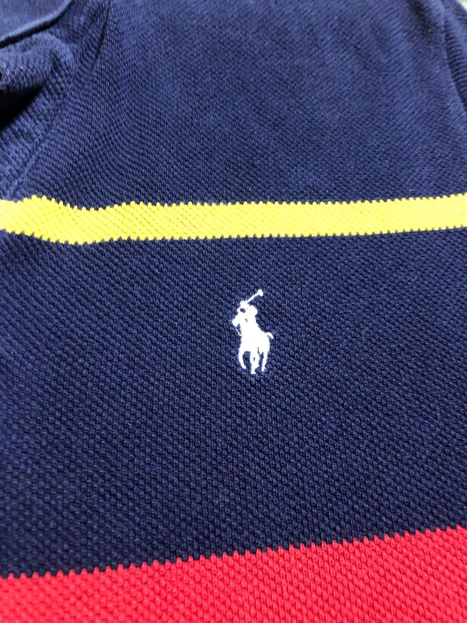 Polo Ralph Lauren Vintage Ralph Lauren Polo Shirt Mens Blue Red Striped polo Size US M / EU 48-50 / 2 - 5 Thumbnail