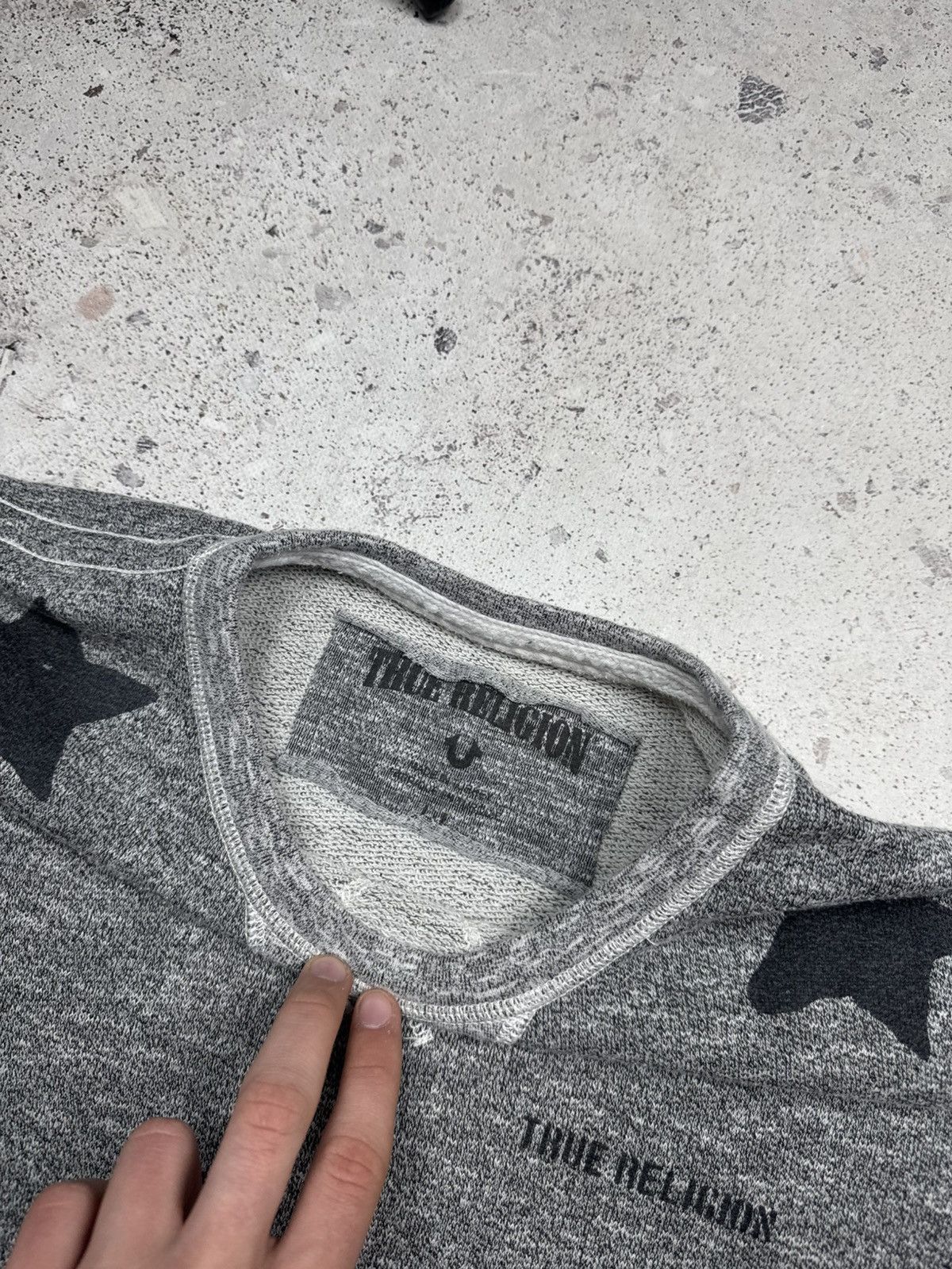 True Religion × Vintage True Religion Stars Print Crew Sweat L Men’s y2k Size US L / EU 52-54 / 3 - 7 Thumbnail