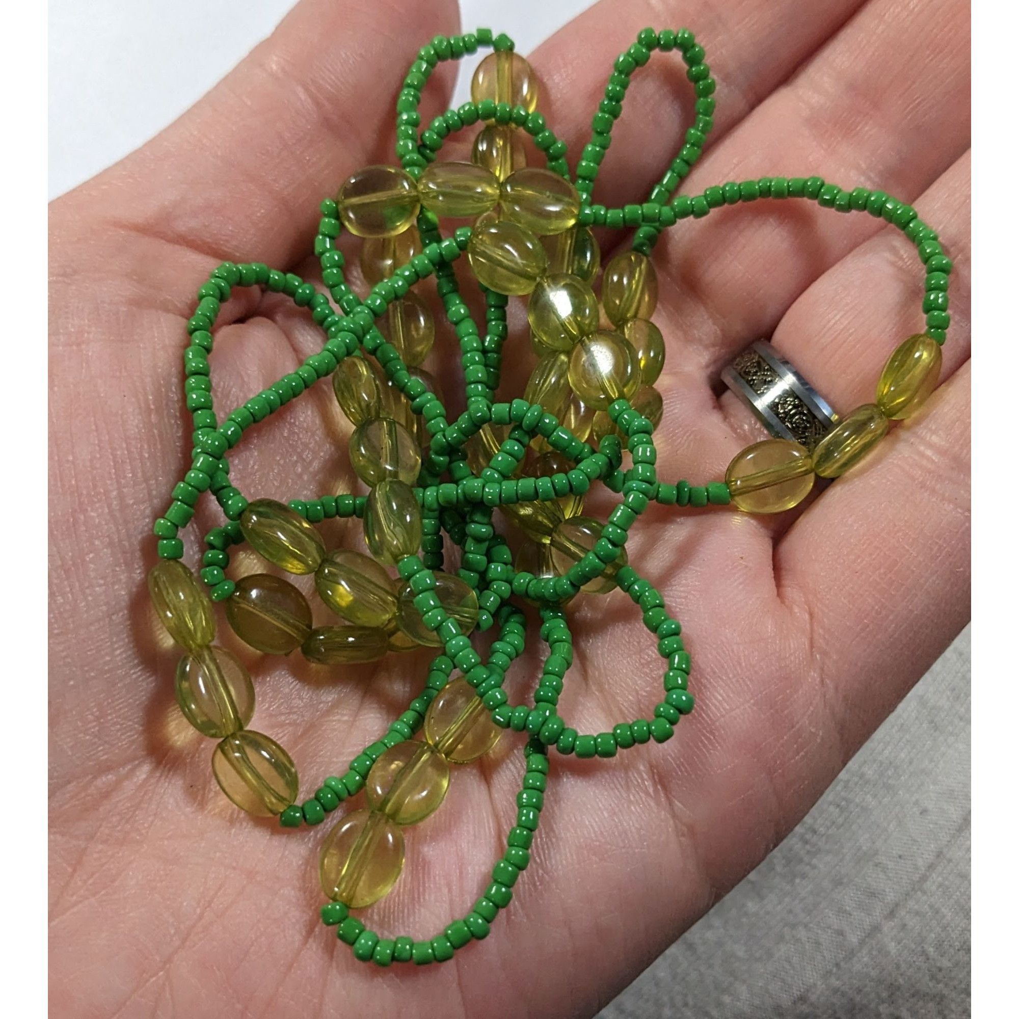 Other Cottagecore Casual Green Glass Beaded Necklace Size ONE SIZE - 7 Thumbnail