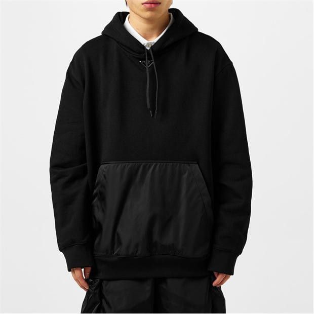 Prada PRADA Triangle Logo Fleece Hoodie Size US M / EU 48-50 / 2 - 2 Thumbnail