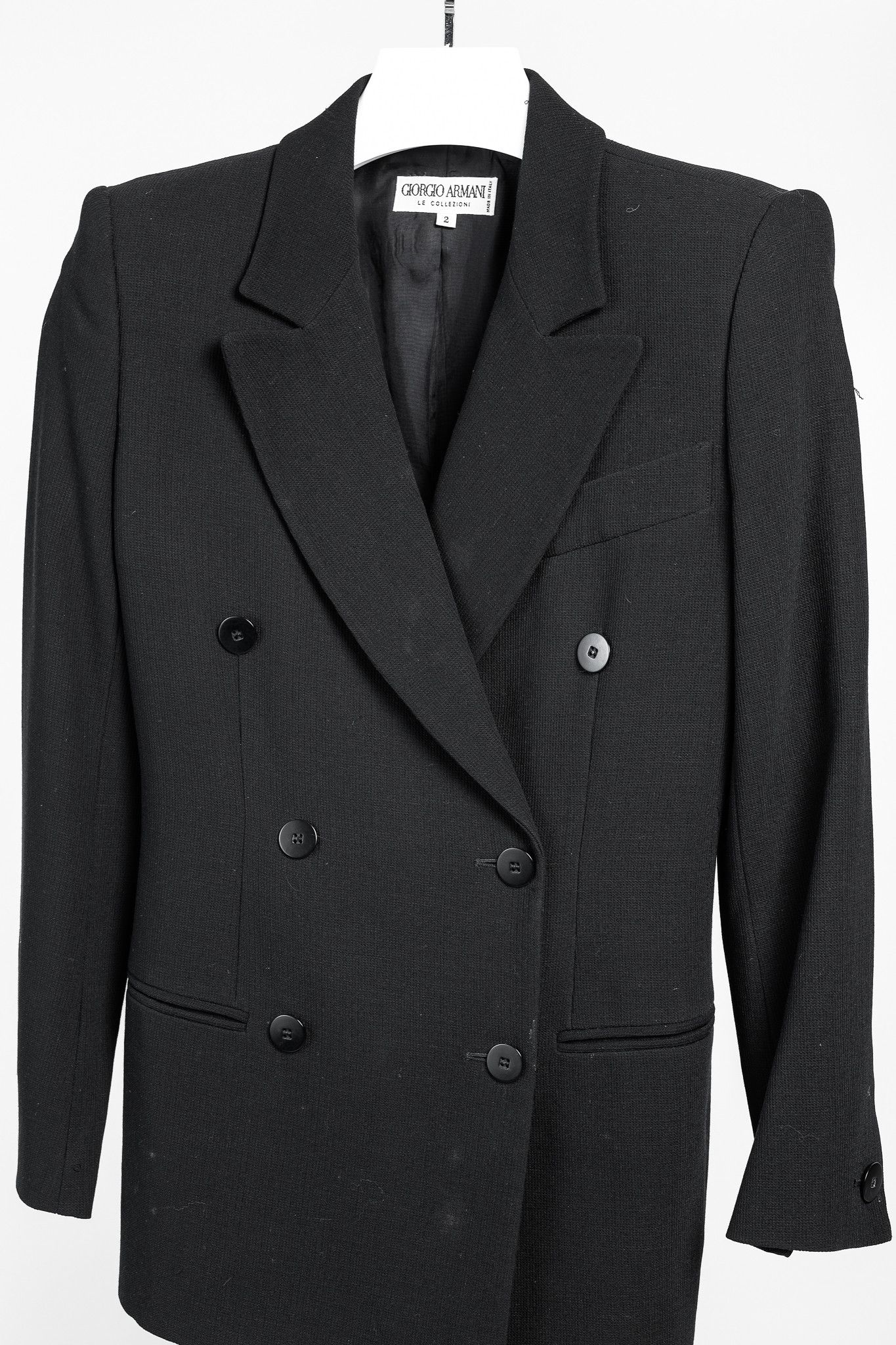 Giorgio Armani Giorgio Armani Vintage Double-Breasted Virgin Wool Blazer Size XS / US 0-2 / IT 36-38 - 3 Thumbnail
