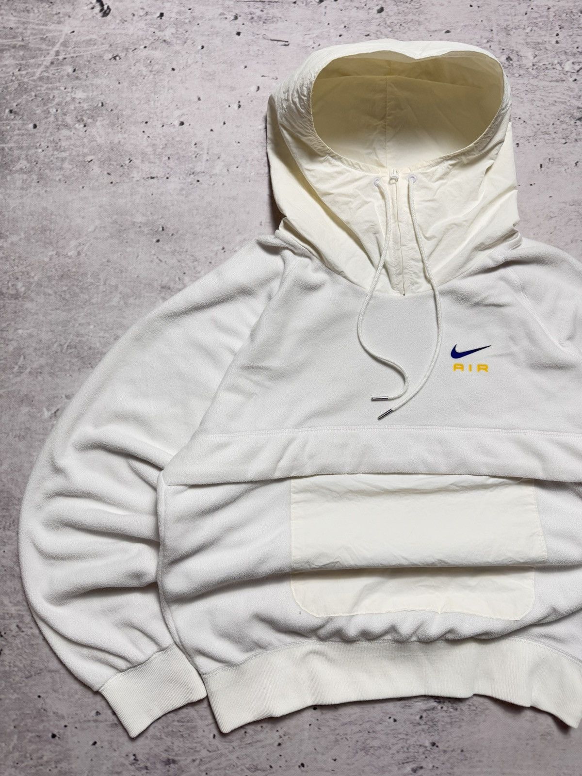 Nike × Vintage NIKE AIR TEDDY FLEECE VINTAGE DOUBLE LOGO OVERSIZE HOODIE Size US S / EU 44-46 / 1 - 3 Thumbnail