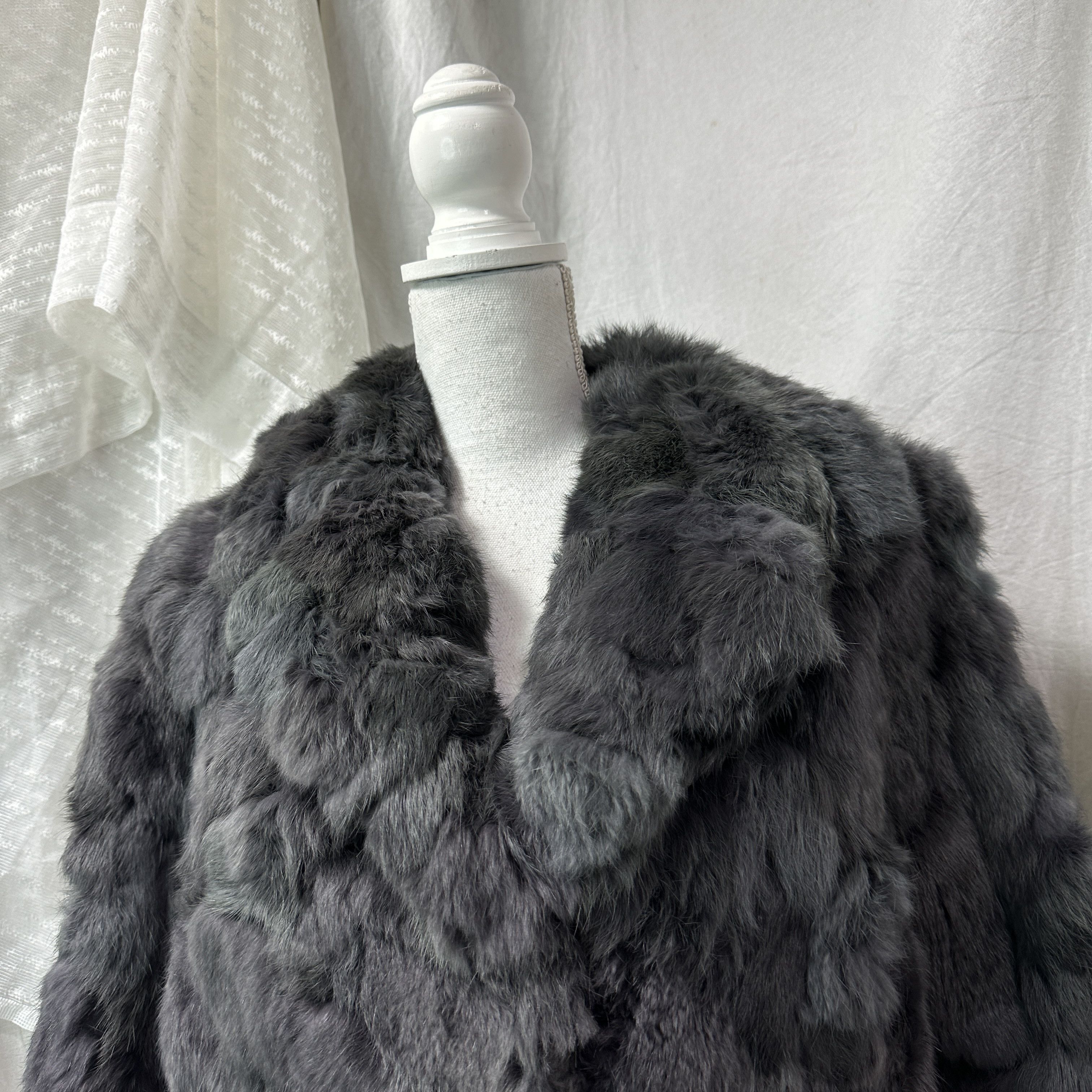 Vintage Vintage Old Money Classy Silver Grey Real Rabbit Fur 90s Size L / US 10 / IT 46 - 4 Thumbnail