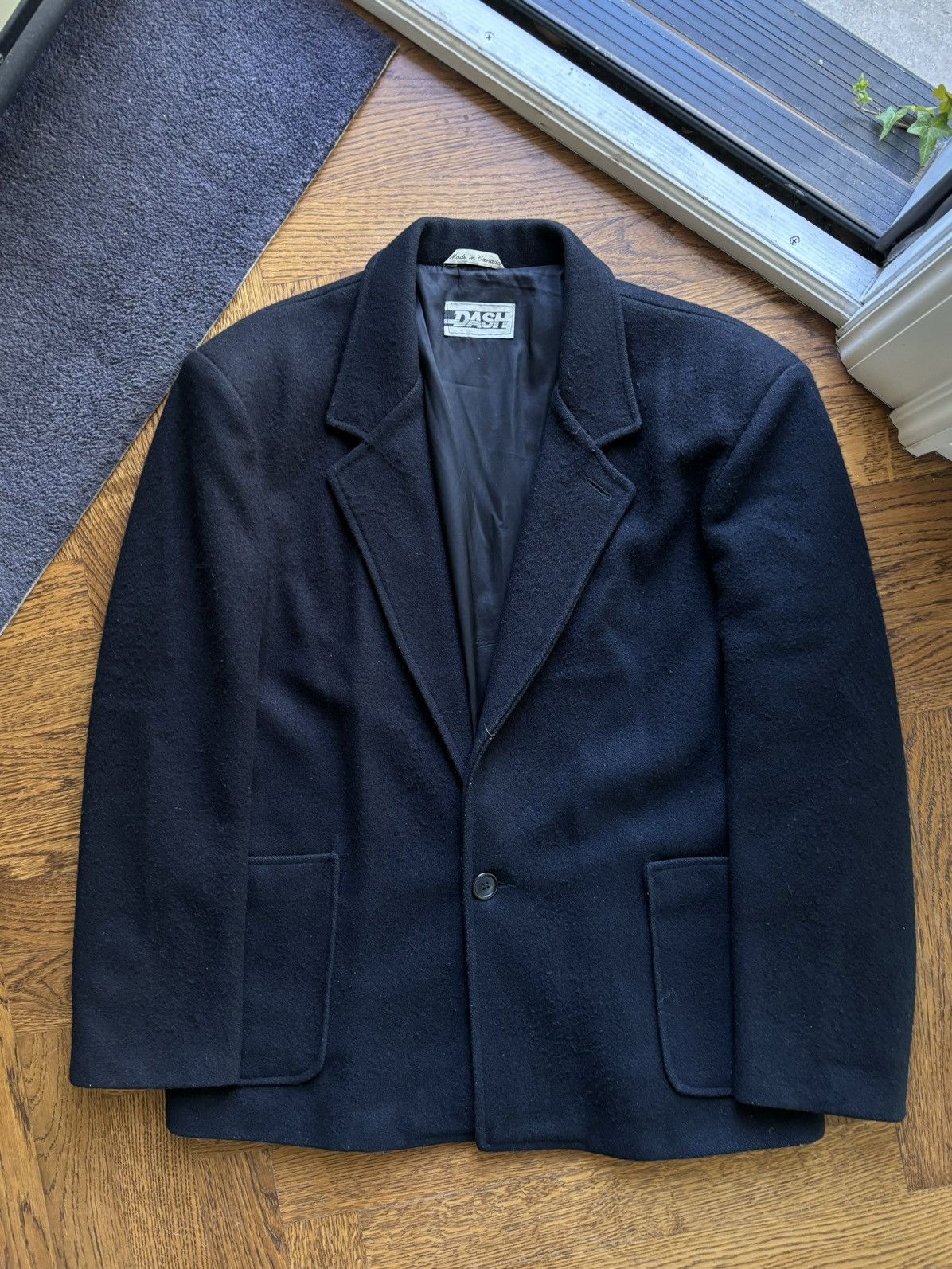Vintage 1980s Vintage Wool Coat Dash Oversized Blazer Peacoat Crop Size US L / EU 52-54 / 3 - 10 Thumbnail