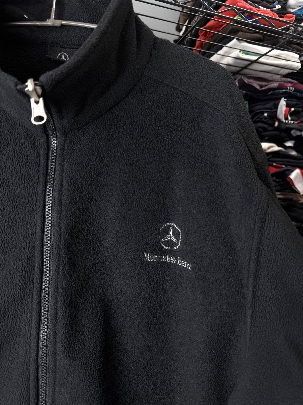 Mercedes-Benz Vintage Mercedes Benz Fleece Sweater Jacket Size US M / EU 48-50 / 2 - 2 Thumbnail