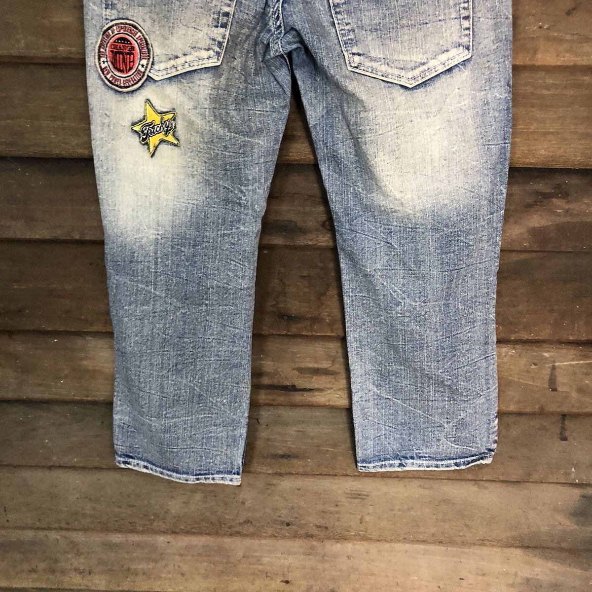 Japanese Brand Vintage Standard distressed ripped Blue Denim Pants #7381 Size 28" / US 6 / IT 42 - 14 Thumbnail
