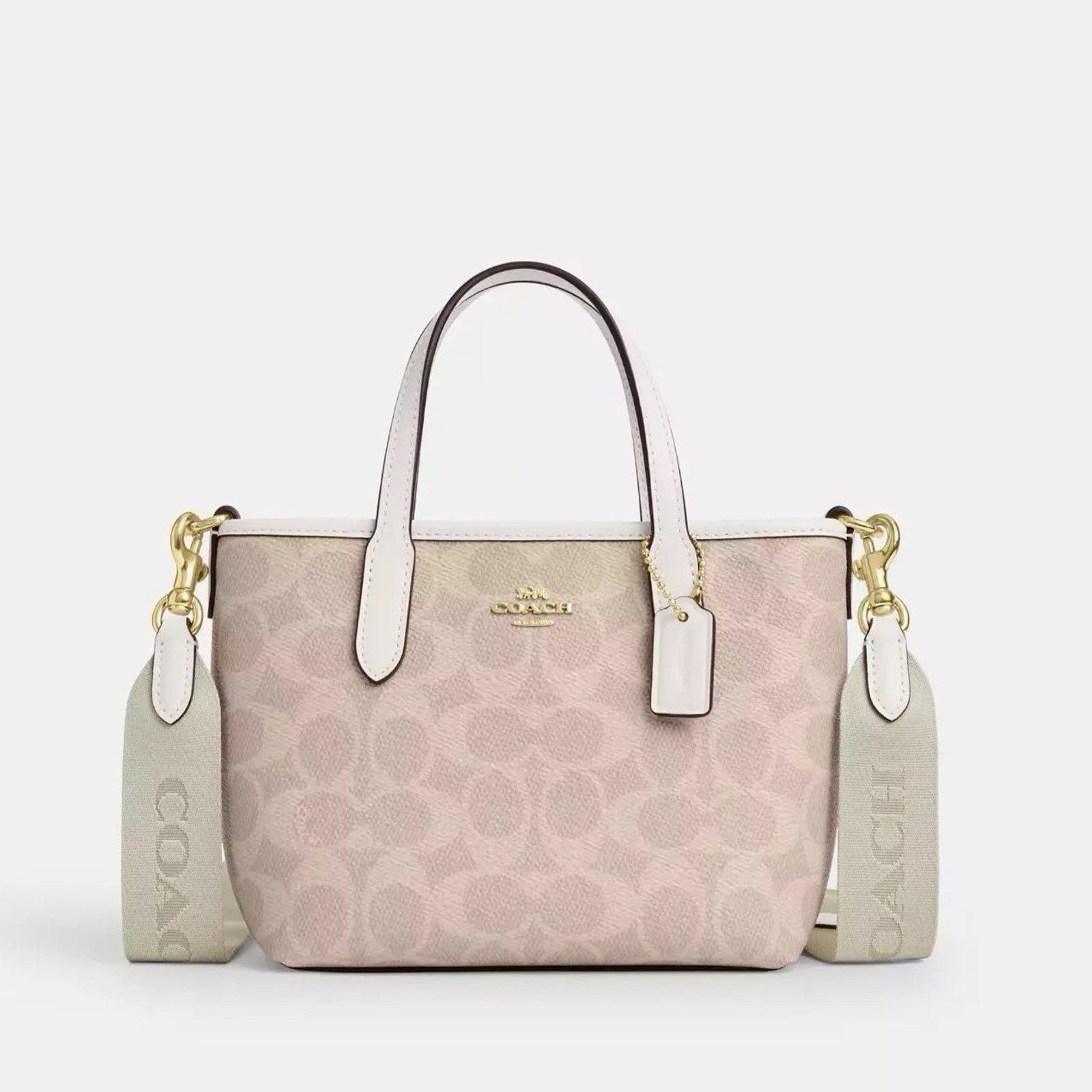 Coach NWT COACH City Mini Tote Bag CW032 Sand Chalk Size ONE SIZE - 6 Thumbnail