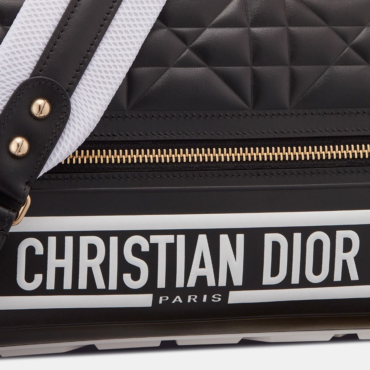 Dior o1bcso1str1124 Size: OS /Vibe Zip Bowling Bag in Black/White Size ONE SIZE - 6 Thumbnail