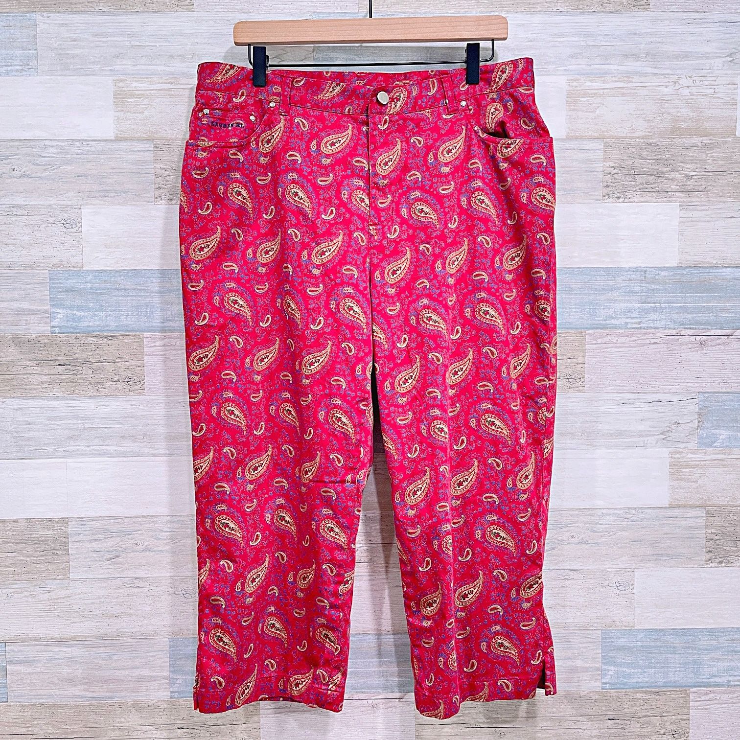 Lauren Ralph Lauren LRL RALPH LAUREN Paisley Crop Pants Red Womens 16W Size 38" / US 16 / IT 52 - 1 Thumbnail