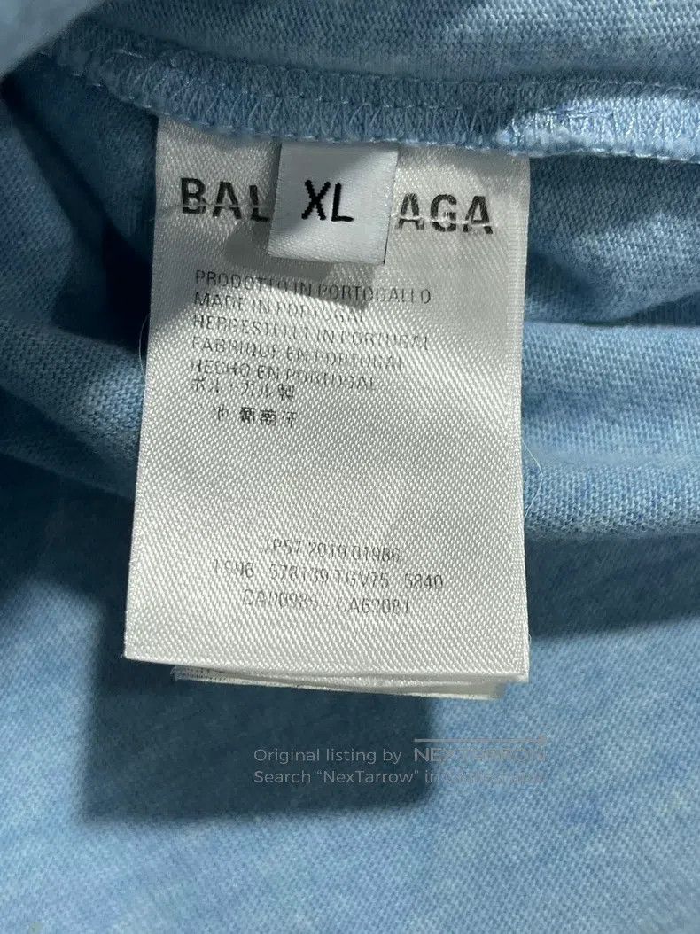 Balenciaga Balenciaga Haze Blue Snap Short Sleeve Size US XL / EU 56 / 4 - 3 Thumbnail