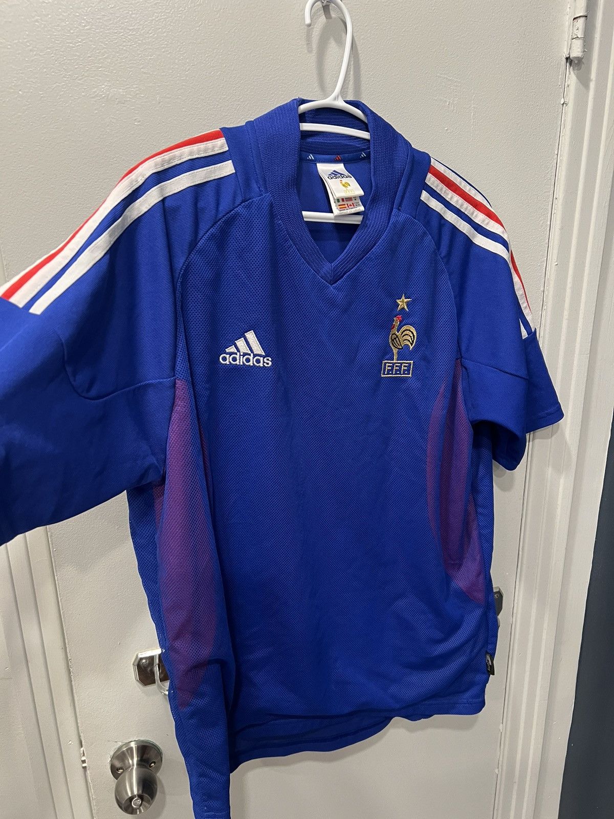 Nike × Vintage FRANCE 2002-2004 HOME ORIGINAL ADIDAS VINTAGE FOOTBALL SHIRT Size US L / EU 52-54 / 3 - 2 Thumbnail