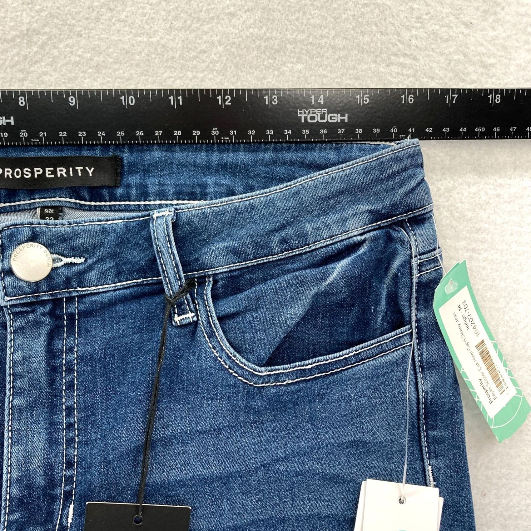 Vintage Stitch Fix Prosperity Edyth Capri Capri Skinny Jean Women's 32 Blue Size 24" / US 00 / IT 34 - 7 Thumbnail