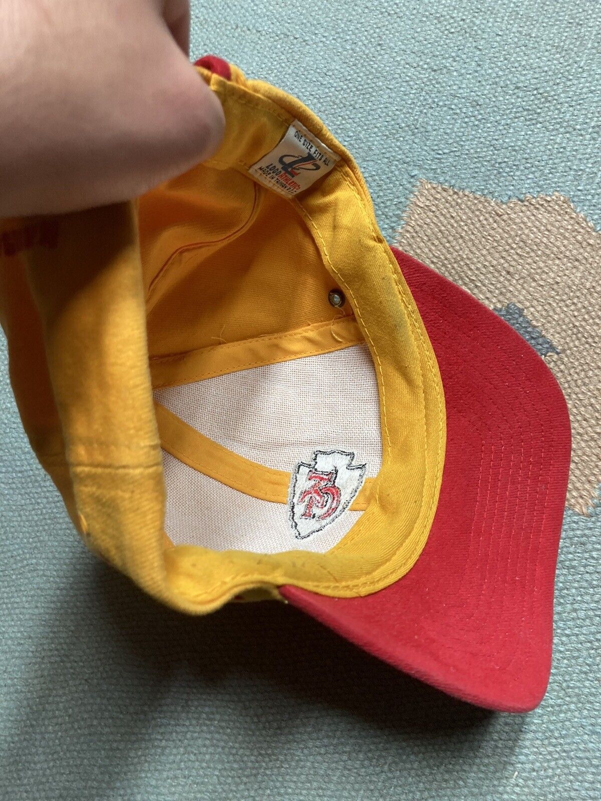 NFL × Vintage VTG strapback hat Kansas City chiefs logo athletic pro line Size ONE SIZE - 10 Thumbnail