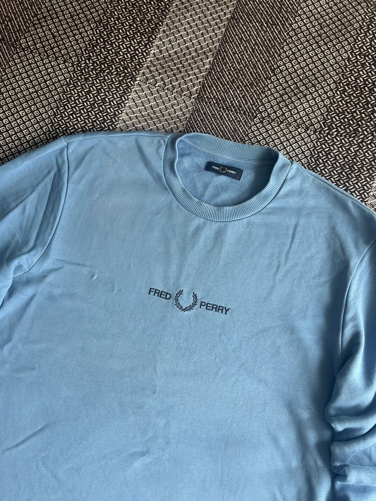 Fred Perry Fred Perry Big Logo Sweatshirt Blue Casual Size L Streetwear Size US L / EU 52-54 / 3 - 3 Thumbnail