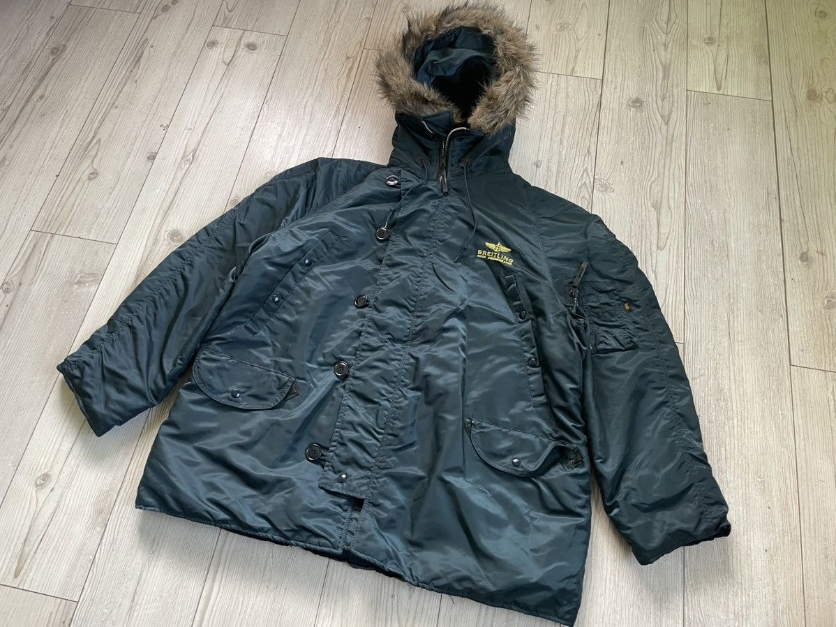 Alpha Industries × Breitling × Vintage Alpha Industries X Breitling Jacket Size US XL / EU 56 / 4 - 5 Thumbnail