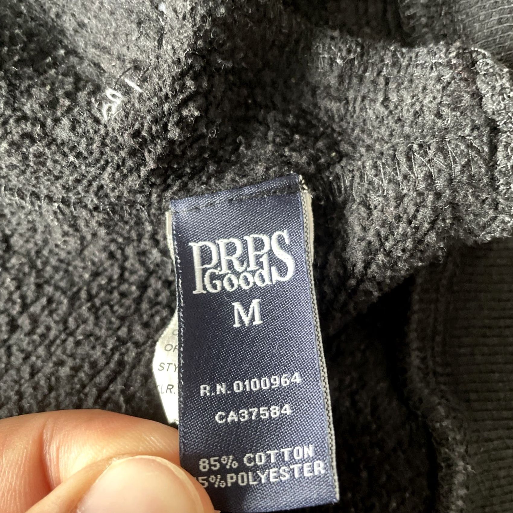 Prps PRPS Trapezium Hoodie Mens Size M Black Zip Up Fleece Sweatshirt Sweater Size US M / EU 48-50 / 2 - 3 Thumbnail