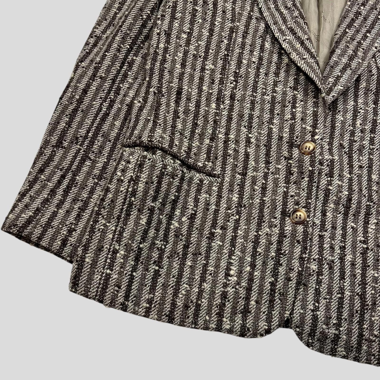 Gucci Gucci 1970’s Tweed Striped Wool Blazer Jacket - IT46 (S/M) Size US M / EU 48-50 / 2 - 2 Thumbnail