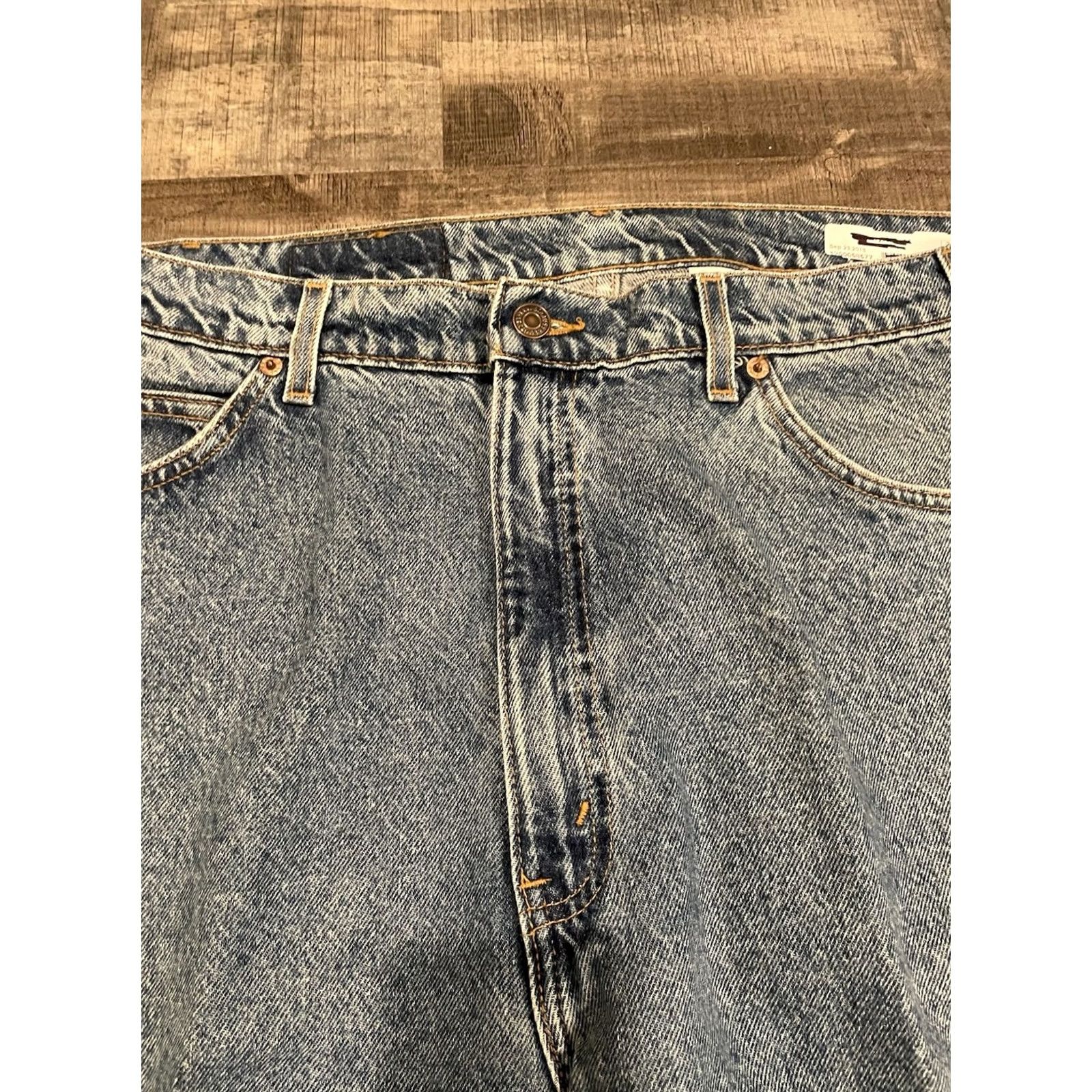 Levi's VINTAGE Levi's 505 Jeans Men 38x27 Regular Straight Orange Tab 90s Denim Cotton Medium Blue Mens Jeans Regular Fit 90s Levi's 500 Series Model Size US 38 / EU 54 - 7 Thumbnail