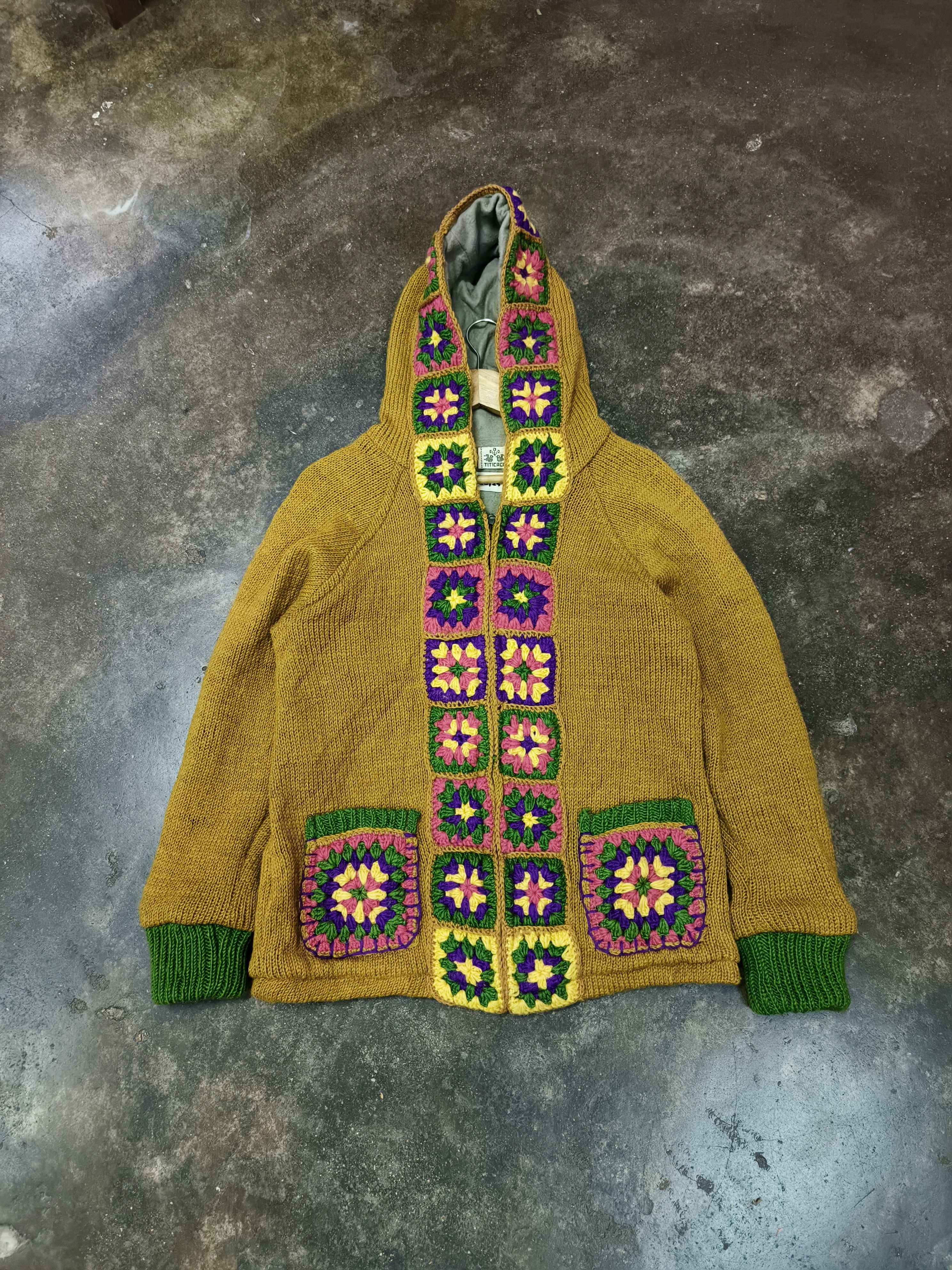 Japanese Brand TITICACA KNIT HOODIE Size ONE SIZE - 1 Thumbnail