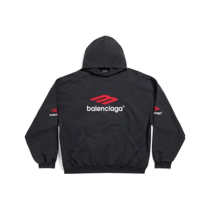 Balenciaga Balenciaga Black Logo Hoodie for Men and Women 0079 Size US M / EU 48-50 / 2 - 1 Thumbnail