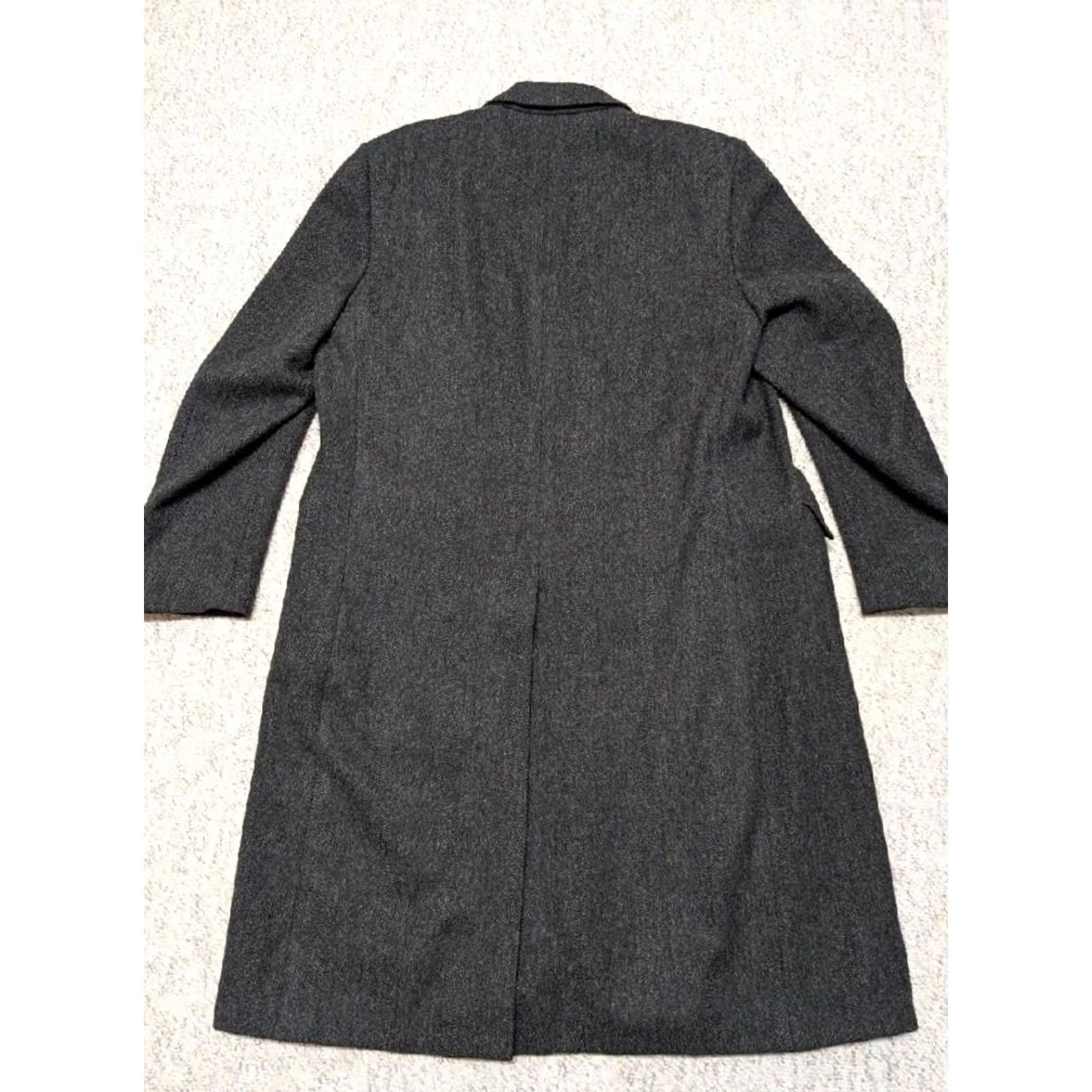 Hart Schaffner Marx VINTAGE Hart Schaffner Marx overcoat 2XL Wool Tweed Herringbone Black USA Made Coat Men 48 Chest 48in Long 19" Shoulders 28" Arms 1950s 60s Mens Size US XXL / EU 58 / 5 - 2 Thumbnail