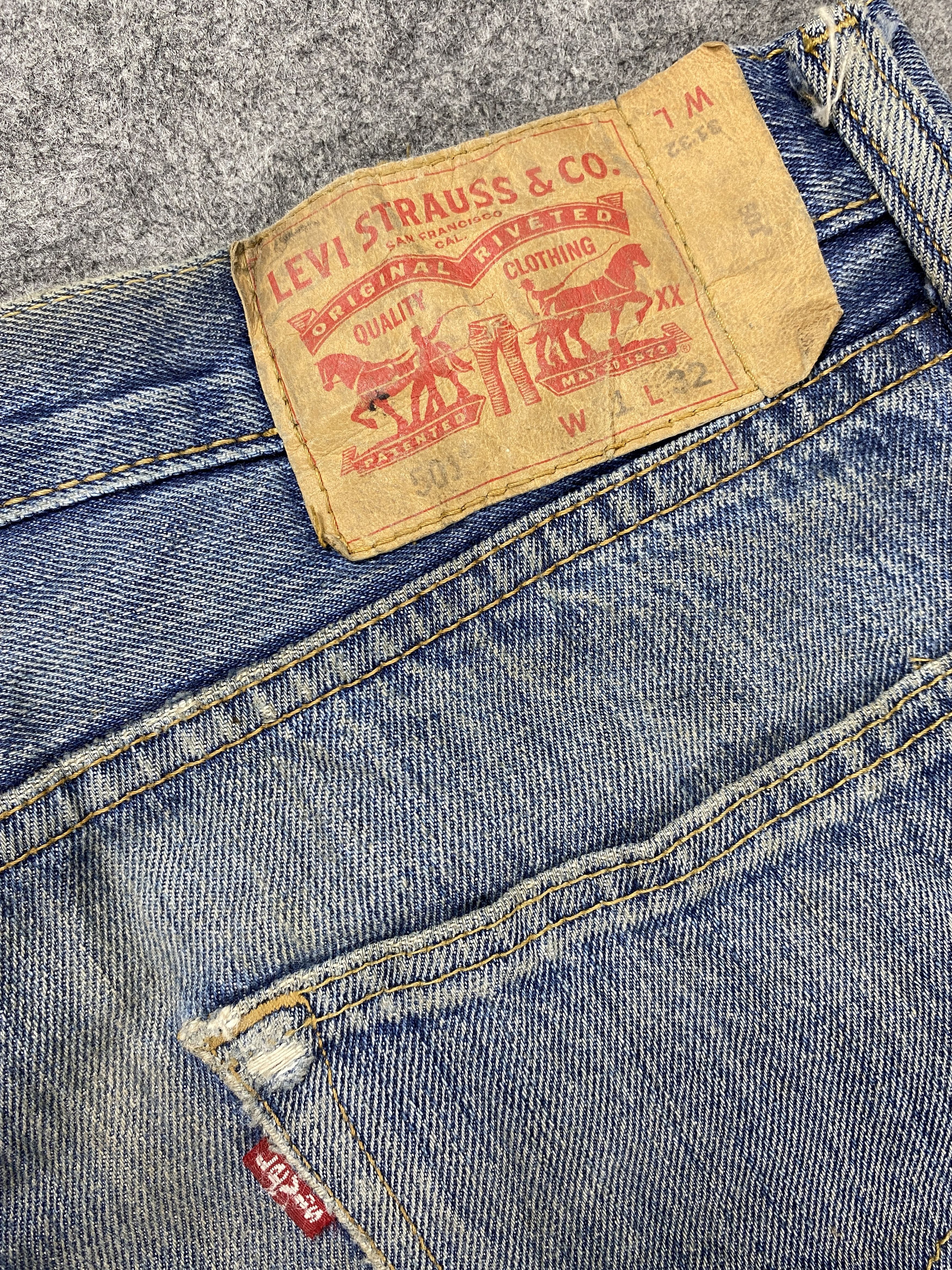 Levi's Dirty Used Blue Vintage Levi's 501 32x30.5 Denim -JN2245 Size US 32 / EU 48 - 10 Thumbnail