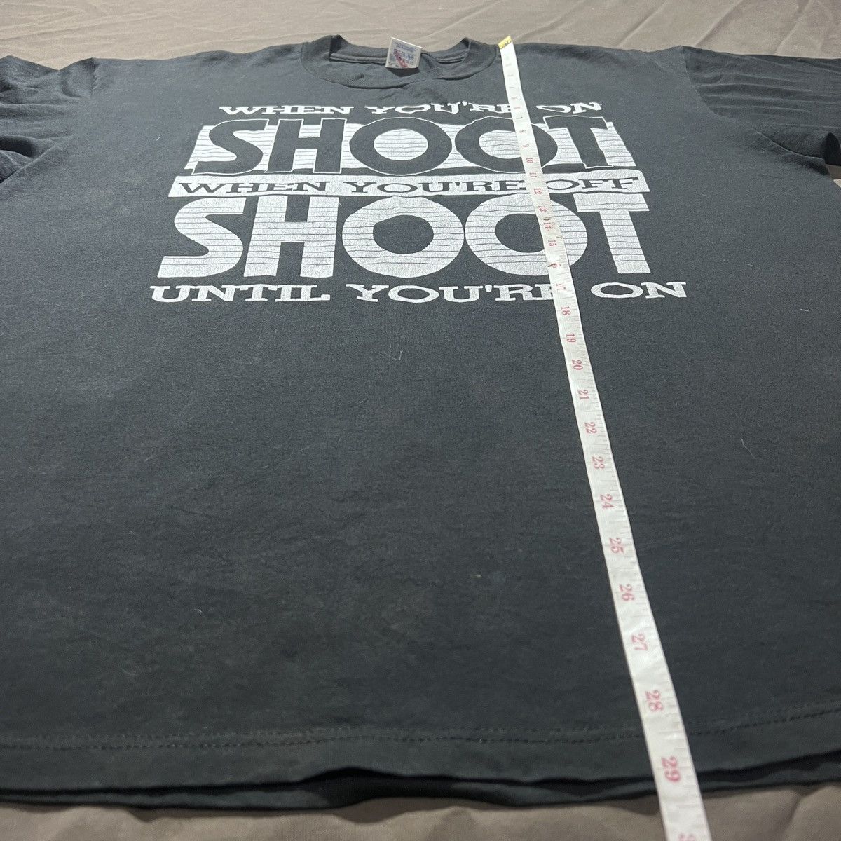 Vintage 90s WHEN YOU'RE ON SHOOT WHEN YOU'RE OFF SHOOT Funny Humor Size US XL / EU 56 / 4 - 6 Thumbnail