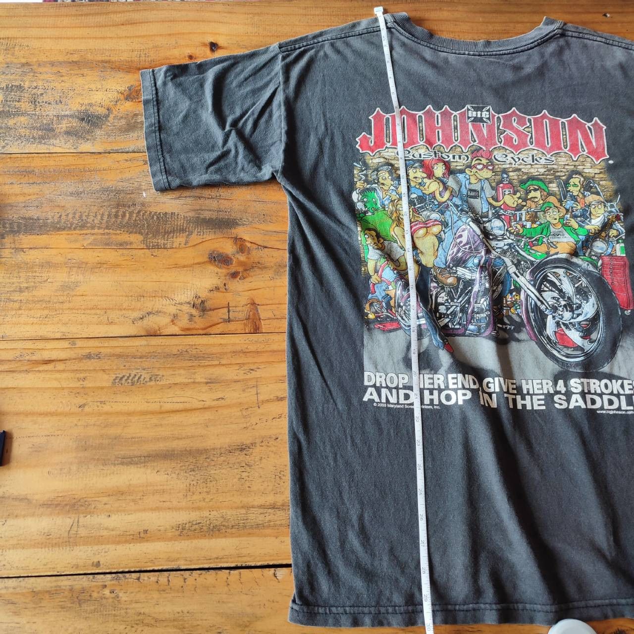 Harley Davidson × Vintage 2003 Big Johnson Custom Cycles T-Shirt Size US M / EU 48-50 / 2 - 7 Thumbnail