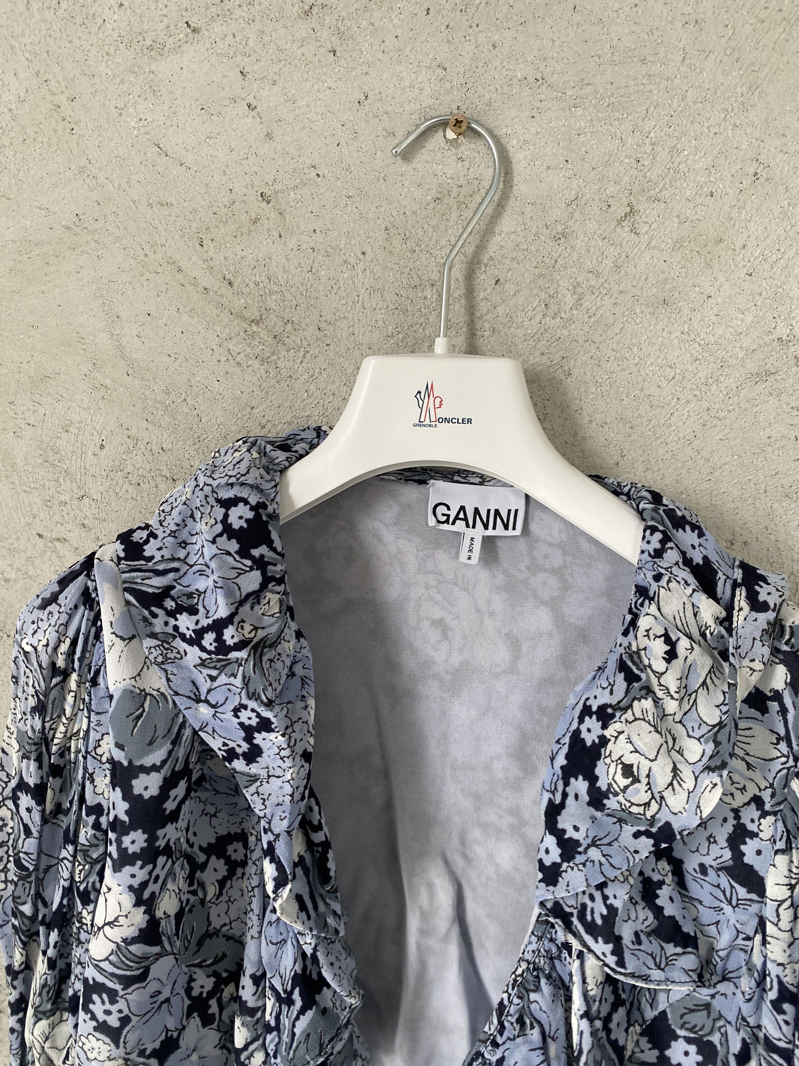Ganni Ganni crop shirt floral viscose blouse Size XS / US 0-2 / IT 36-38 - 3 Thumbnail